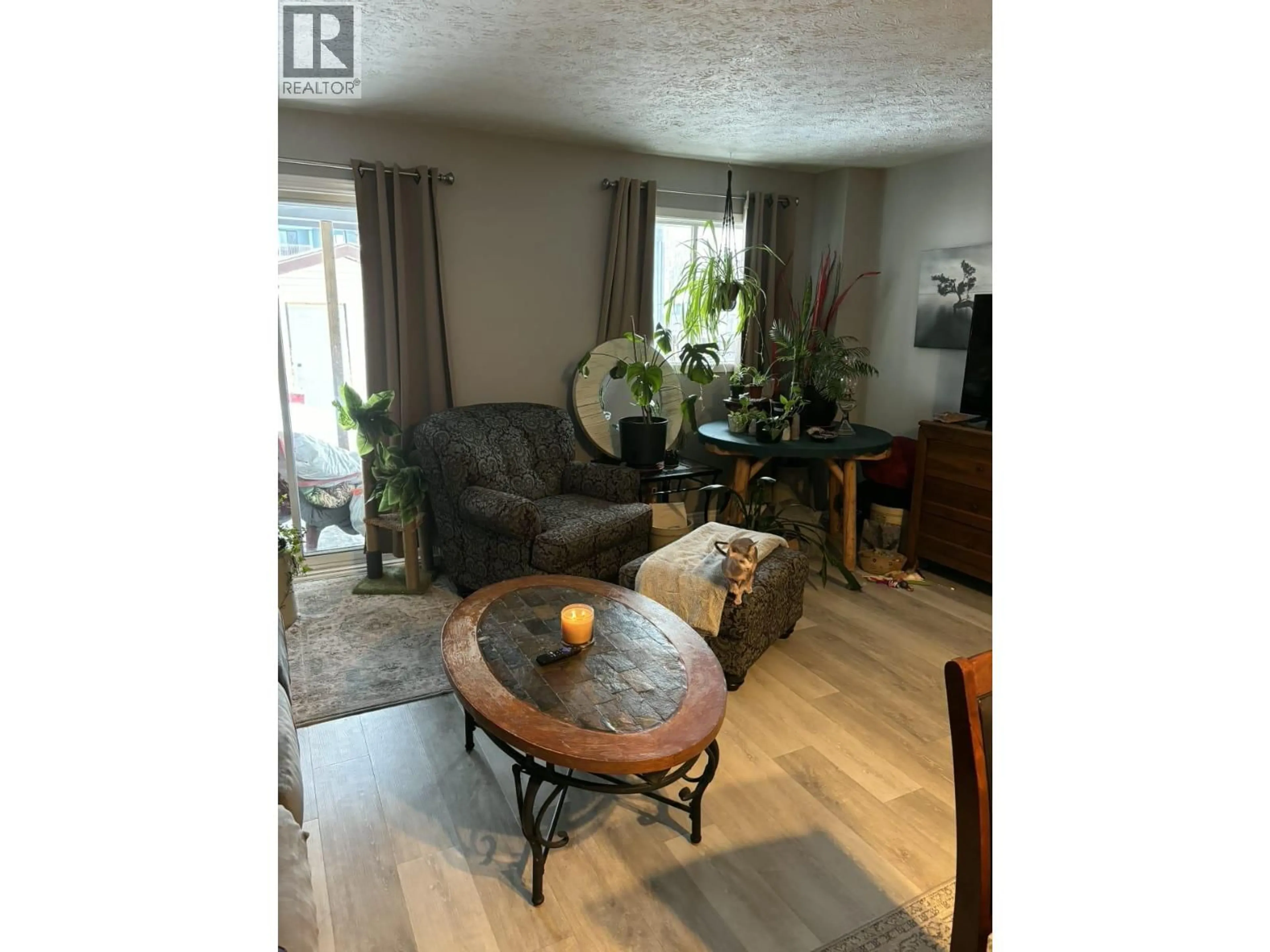 Living room with furniture, wood/laminate floor for 224 SPIEKER AVENUE, Tumbler Ridge British Columbia V0C2W0