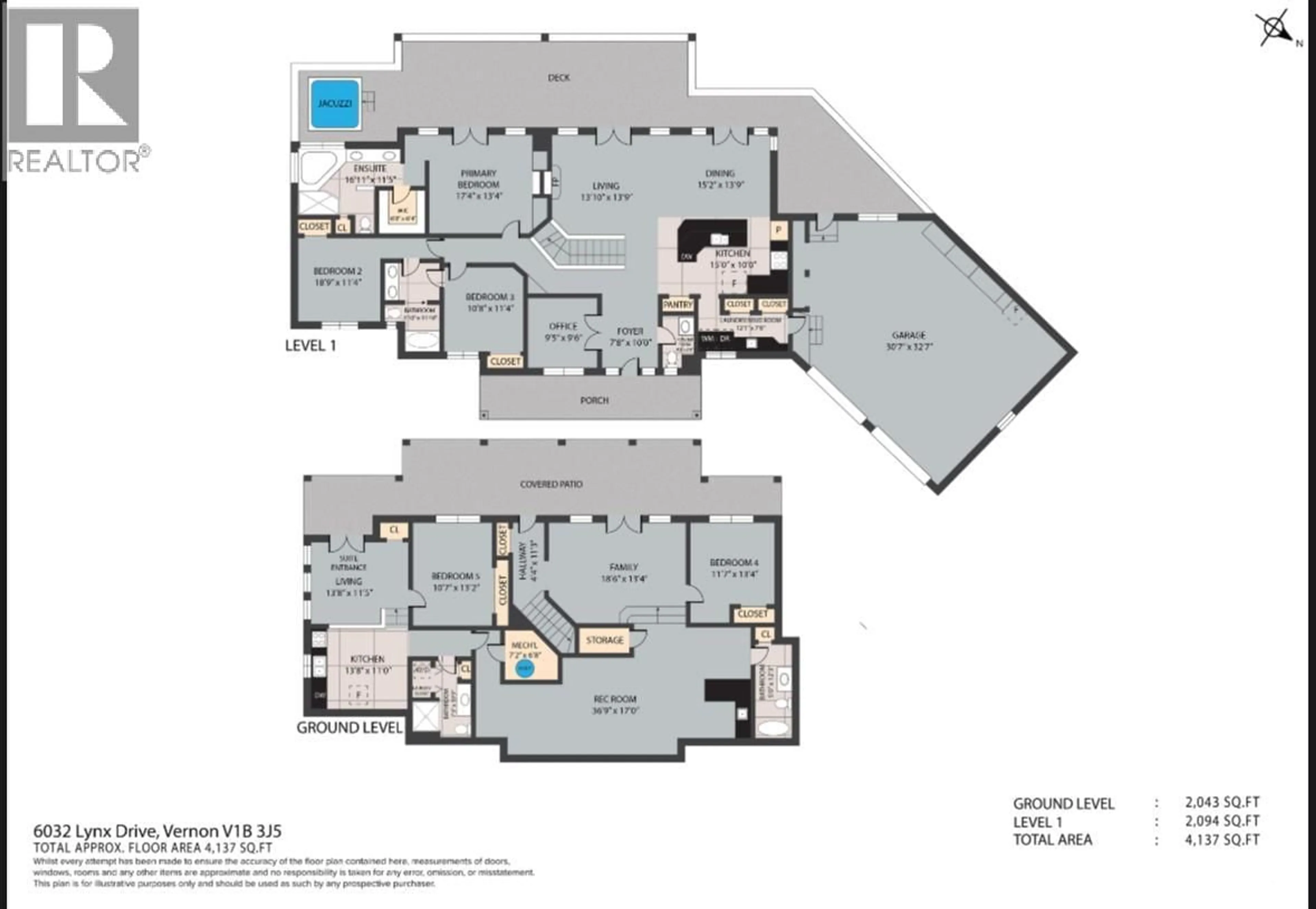 Floor plan for 6032 LYNX DRIVE, Vernon British Columbia V1B3J5