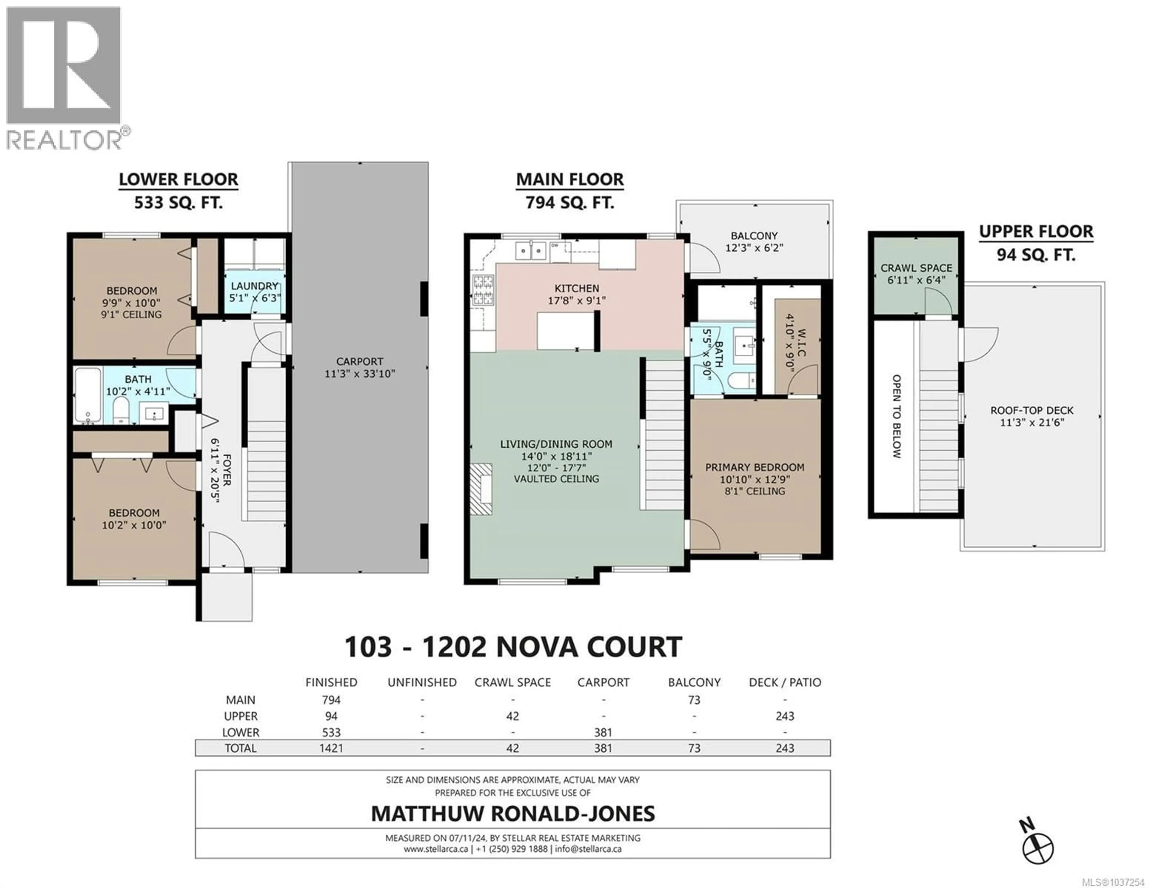 Floor plan for 103 - 1202 NOVA COURT, Langford British Columbia V9B0T7