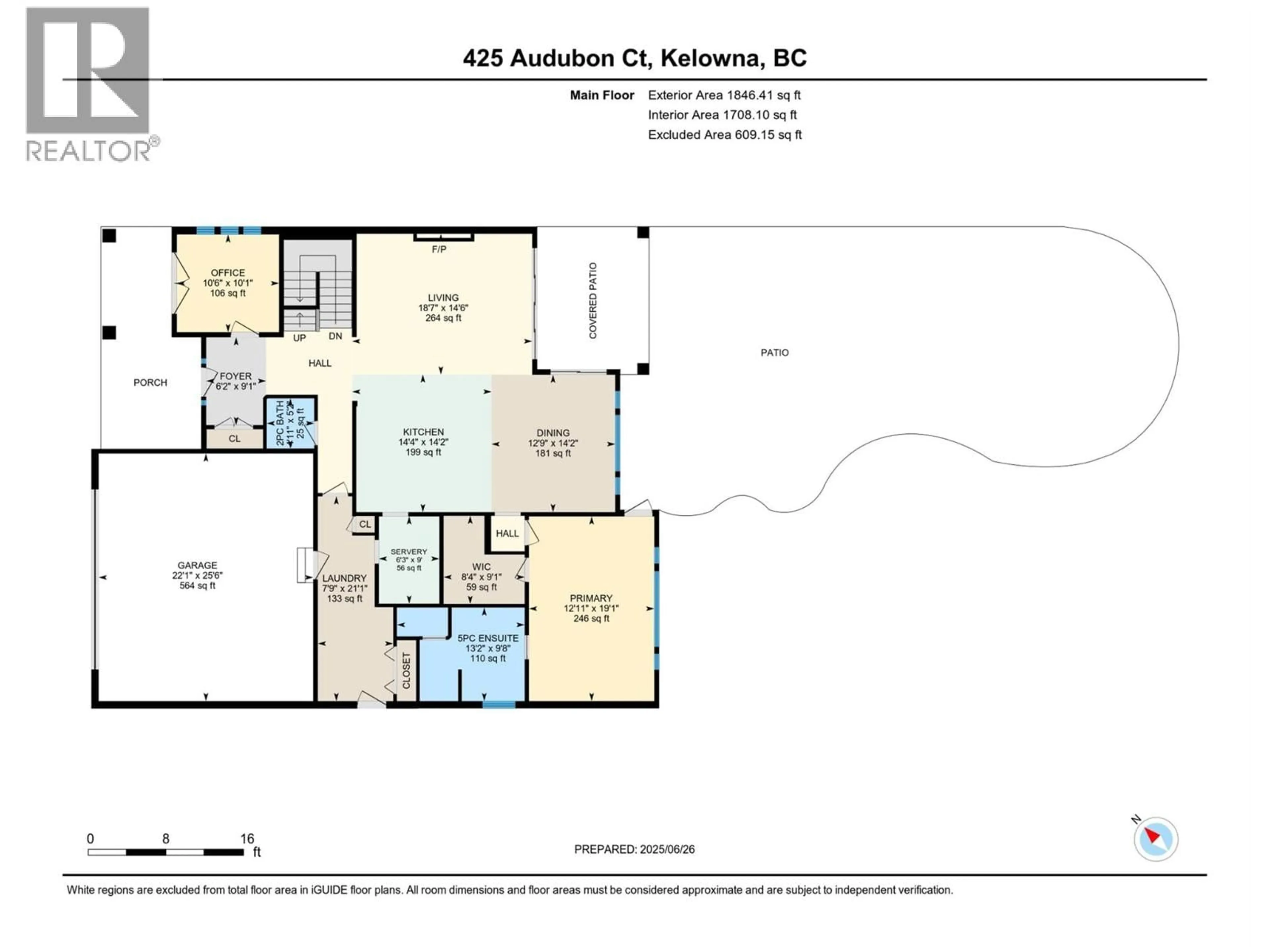 Floor plan for 425 AUDUBON COURT, Kelowna British Columbia V1W5K3
