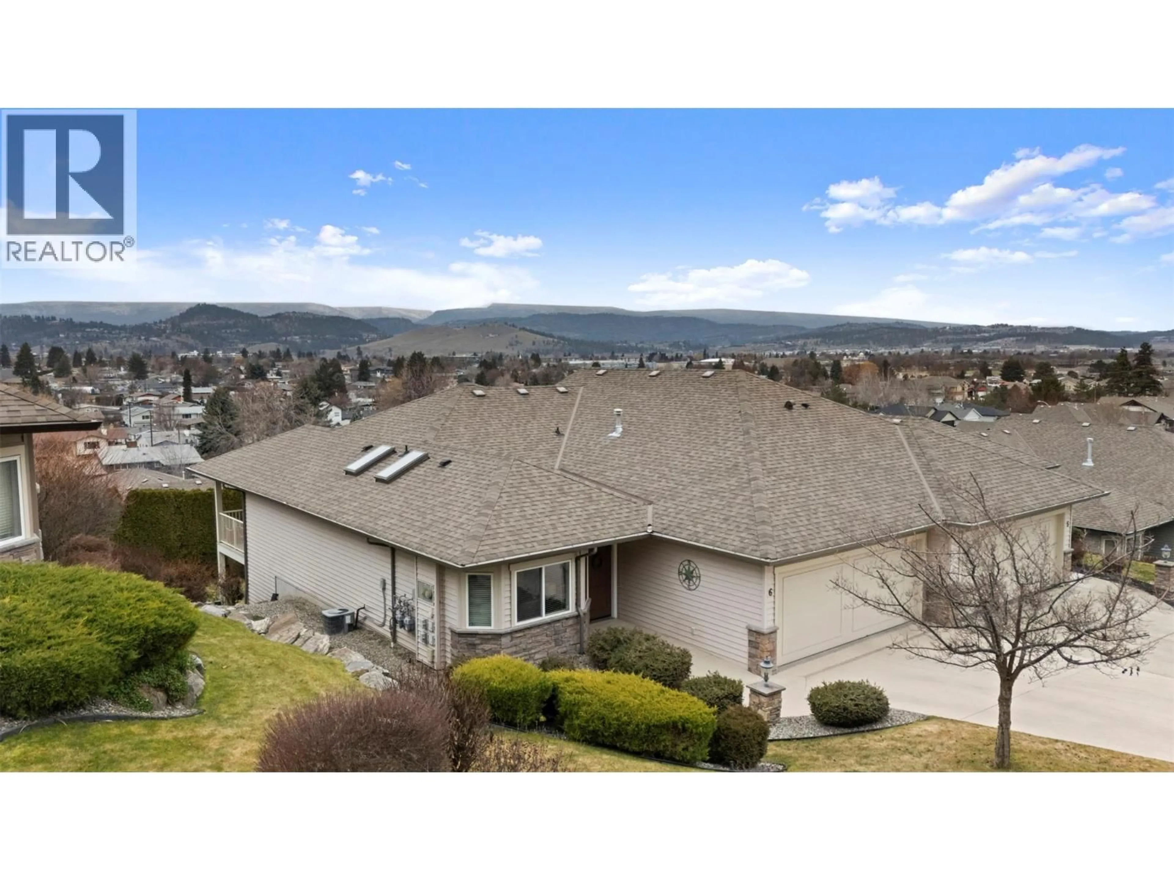 A pic from outside/outdoor area/front of a property/back of a property/a pic from drone, mountain view for 6 - 820 MCKENZIE ROAD, Kelowna British Columbia V1X8B5