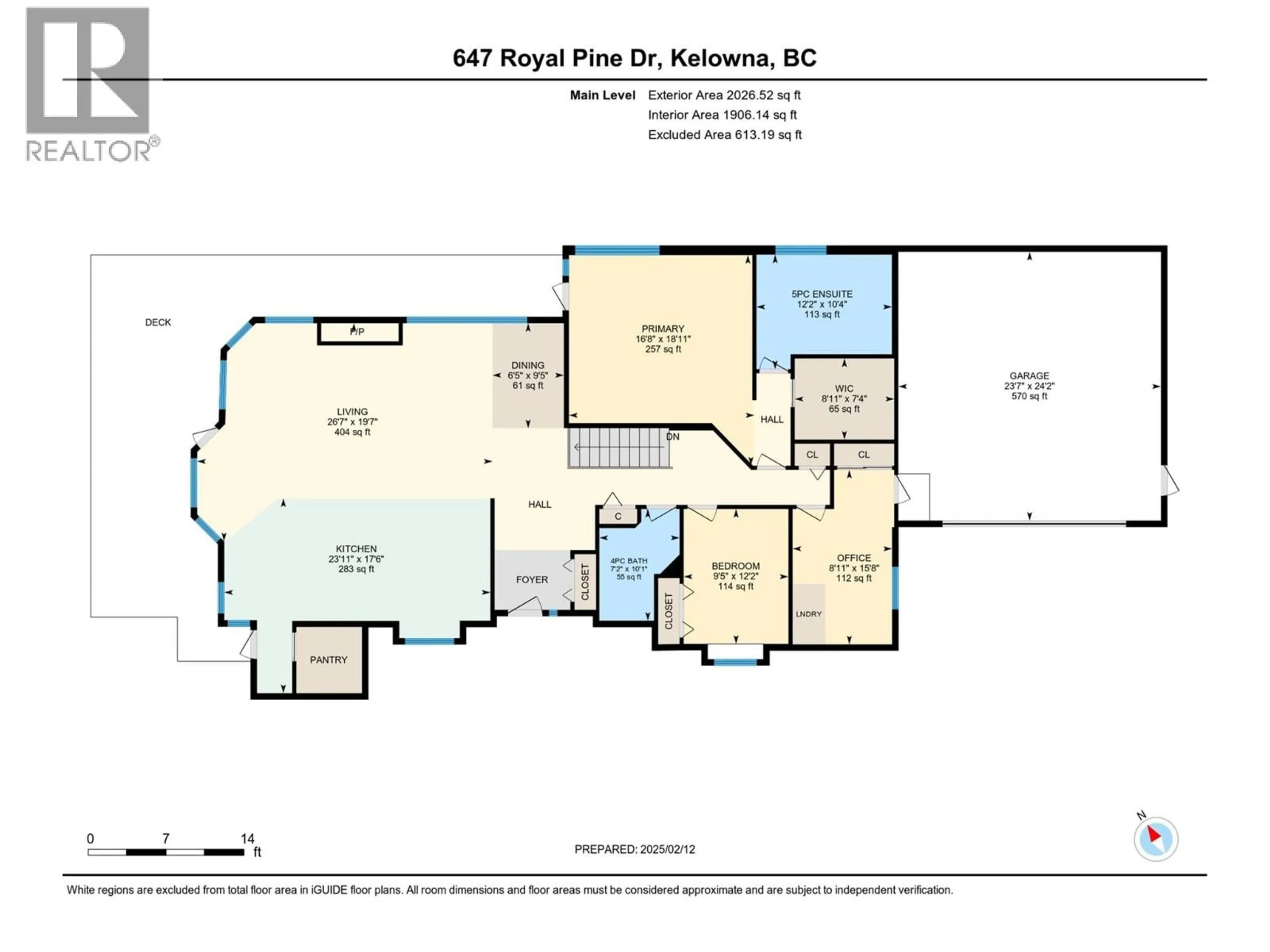 Floor plan for 647 ROYAL PINE DRIVE, Kelowna British Columbia V1Y9K5
