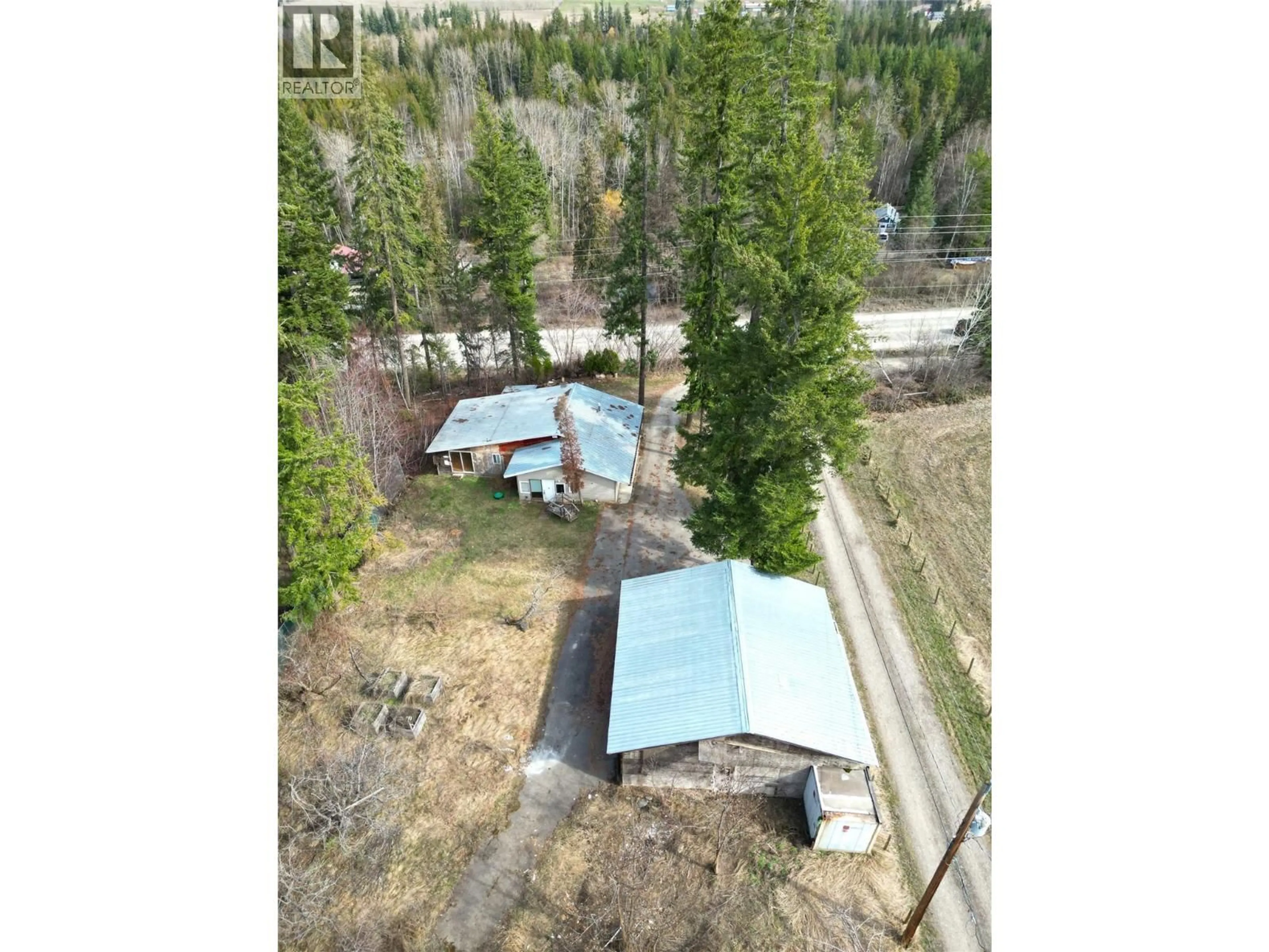 A pic from outside/outdoor area/front of a property/back of a property/a pic from drone, forest/trees view for 271 97 B HIGHWAY NORTHEAST, Salmon Arm British Columbia V1E1X5