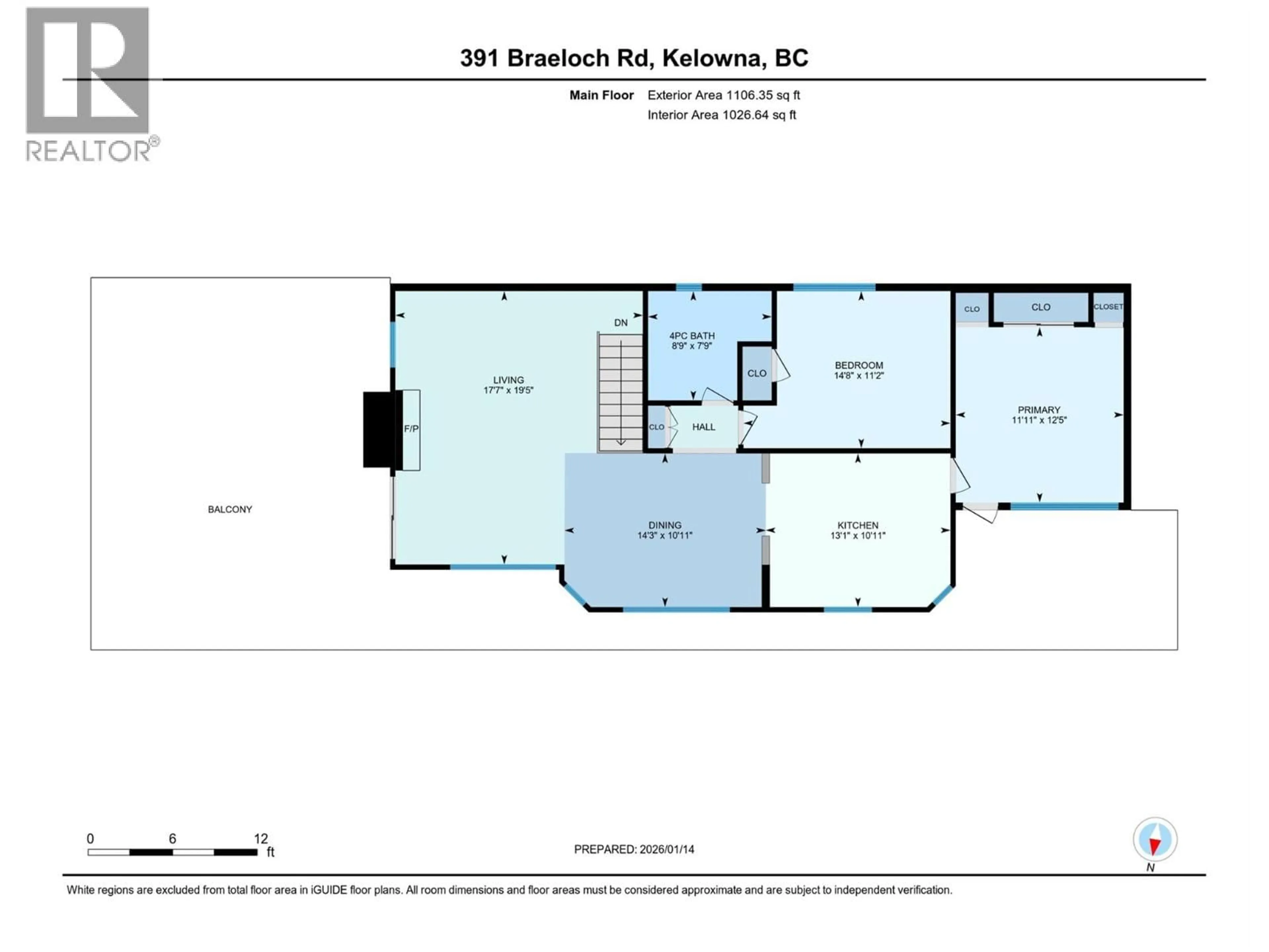 Floor plan for 391 BRAELOCH ROAD, Kelowna British Columbia V1W4J2