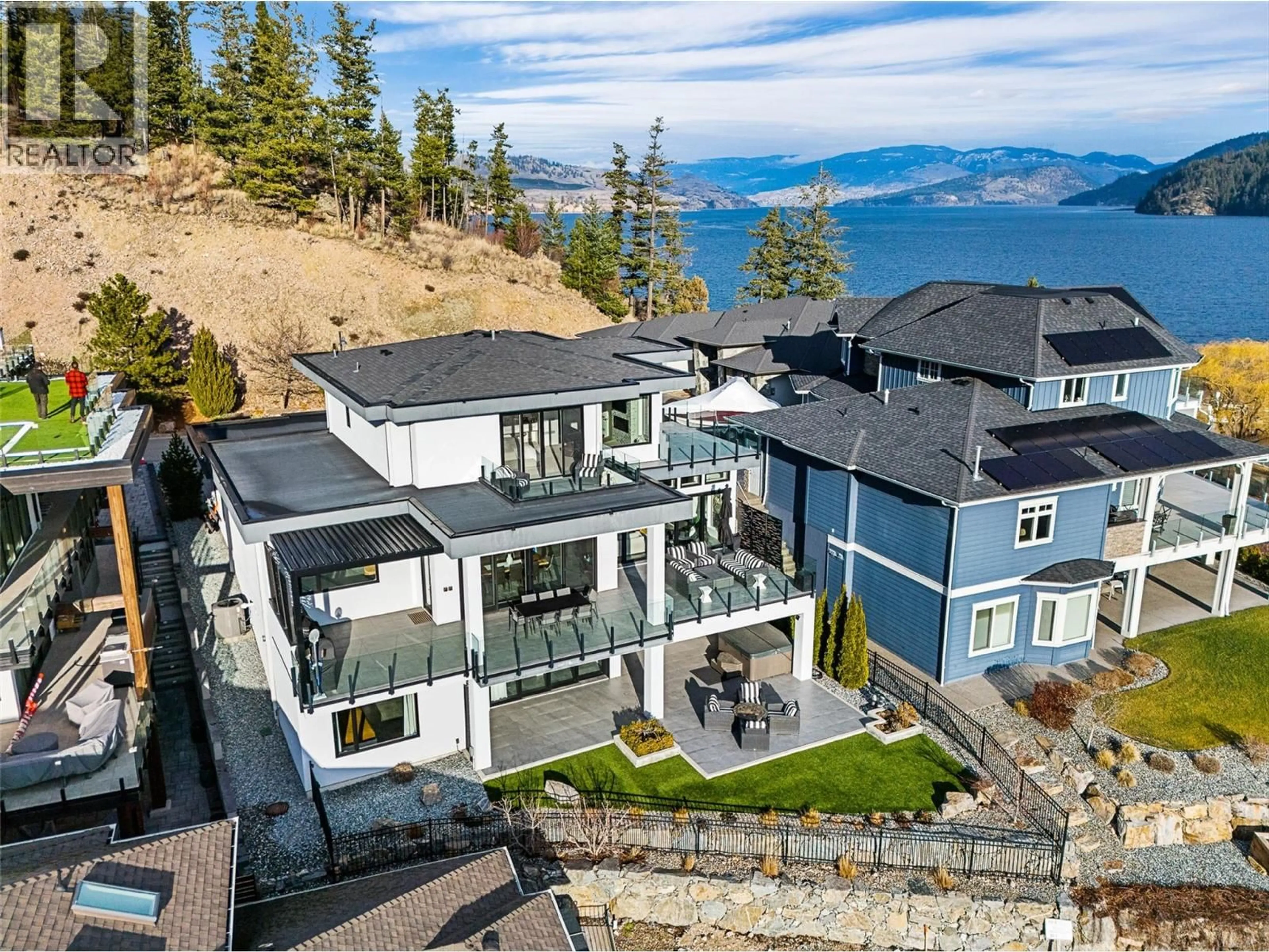 A pic from outside/outdoor area/front of a property/back of a property/a pic from drone, mountain view for 20 - 18451 CRYSTAL WATERS ROAD, Oyama British Columbia V4V2G2