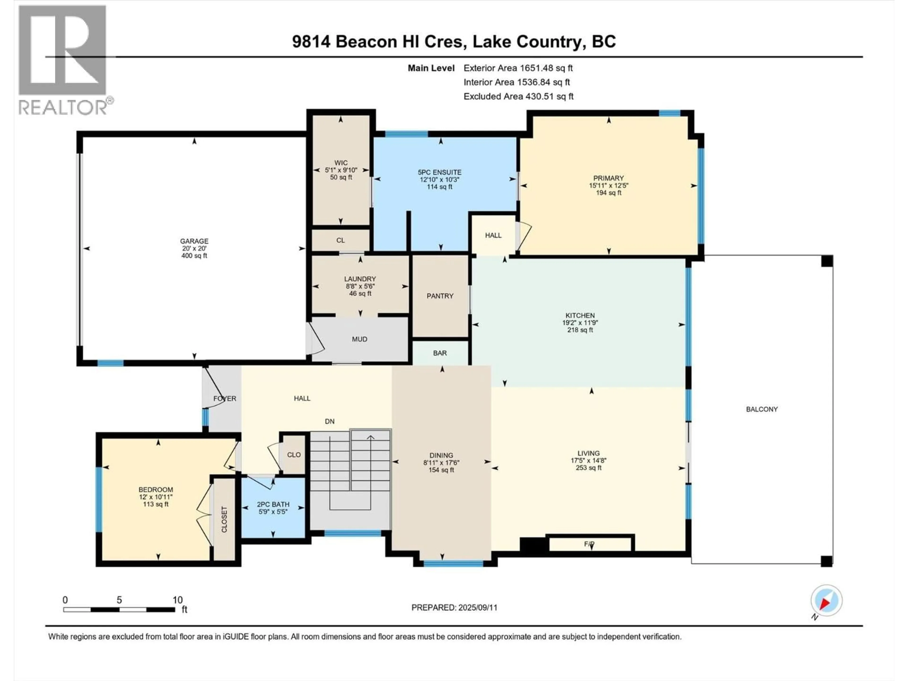 Floor plan for 9814 BEACON HILL CRESCENT, Lake Country British Columbia V4V0A9