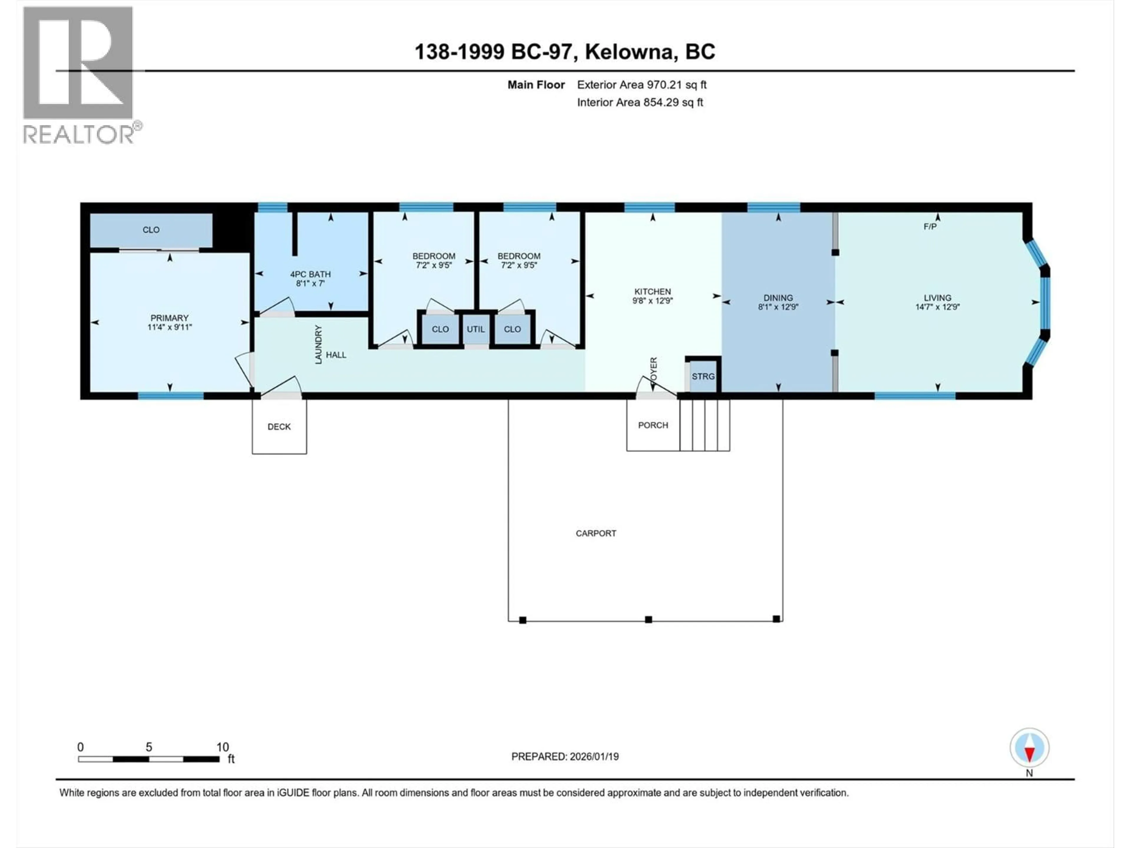 Floor plan for 138 - 1999 HIGHWAY 97 S OTHER, West Kelowna British Columbia V1Z1B2