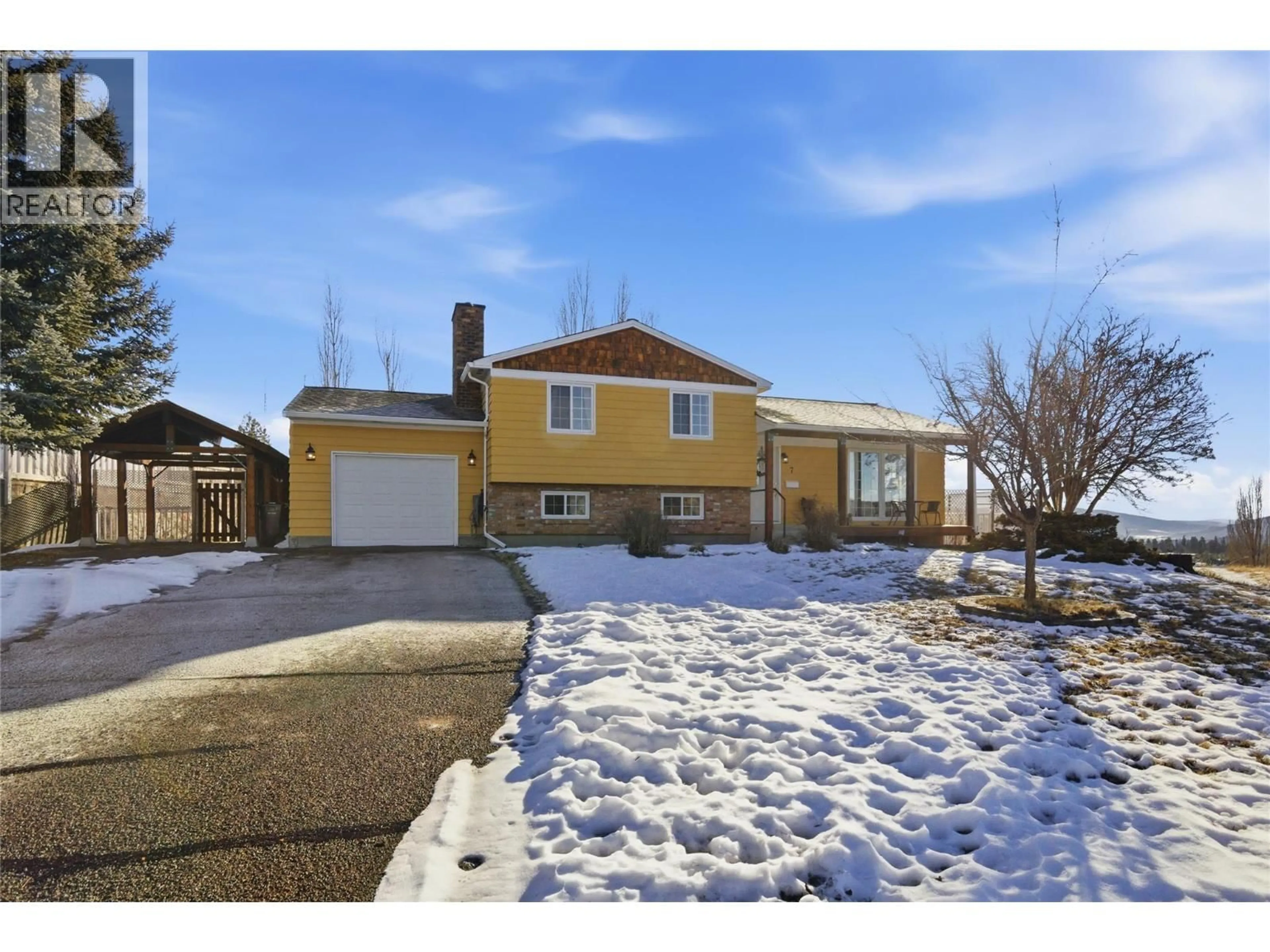 A pic from outside/outdoor area/front of a property/back of a property/a pic from drone, street for 7 GARNET AVENUE, Logan Lake British Columbia V0K1W0