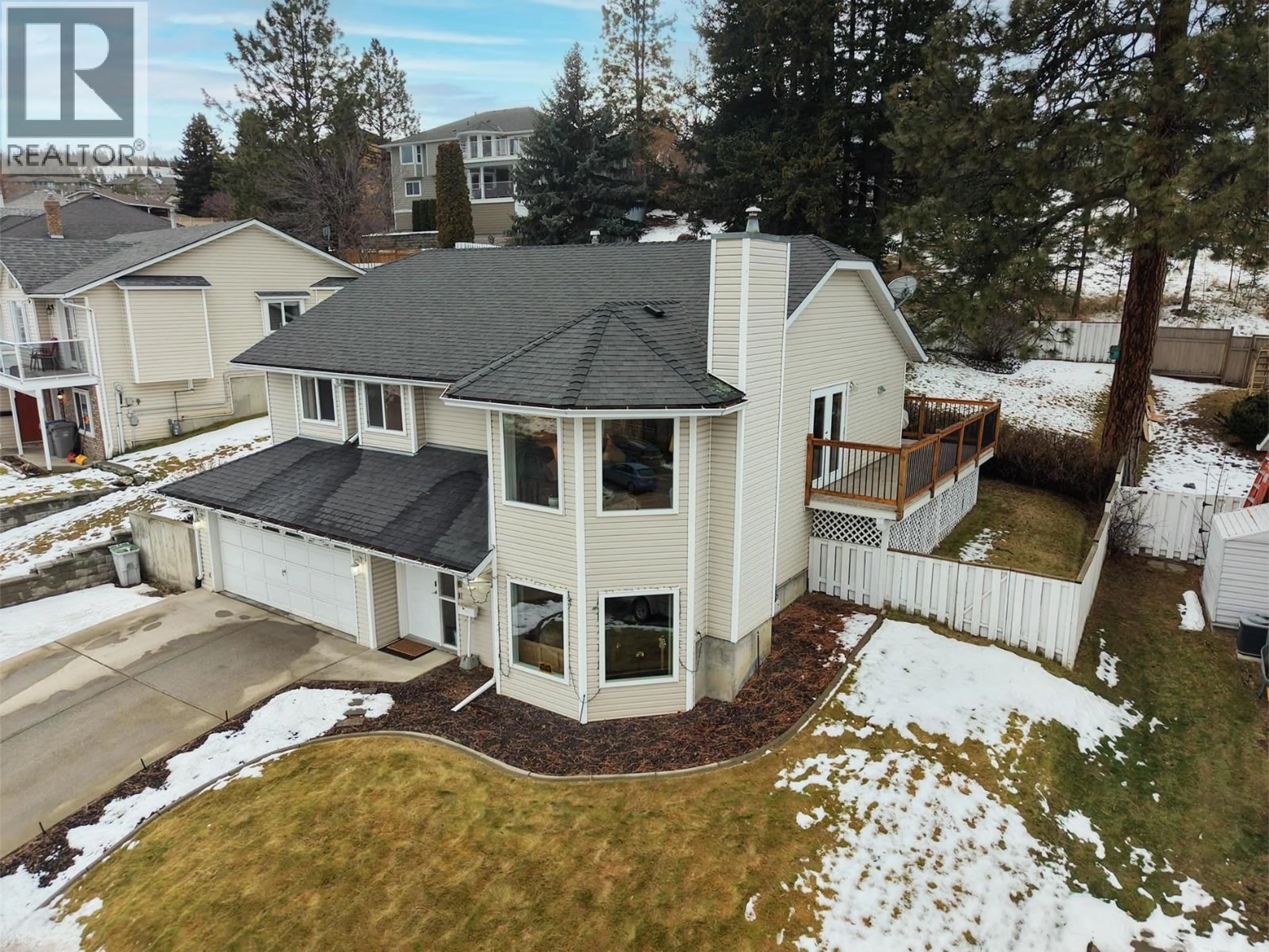 A pic from outside/outdoor area/front of a property/back of a property/a pic from drone, mountain view for 2158 GARYMEDE DRIVE, Kamloops British Columbia V1S1N9