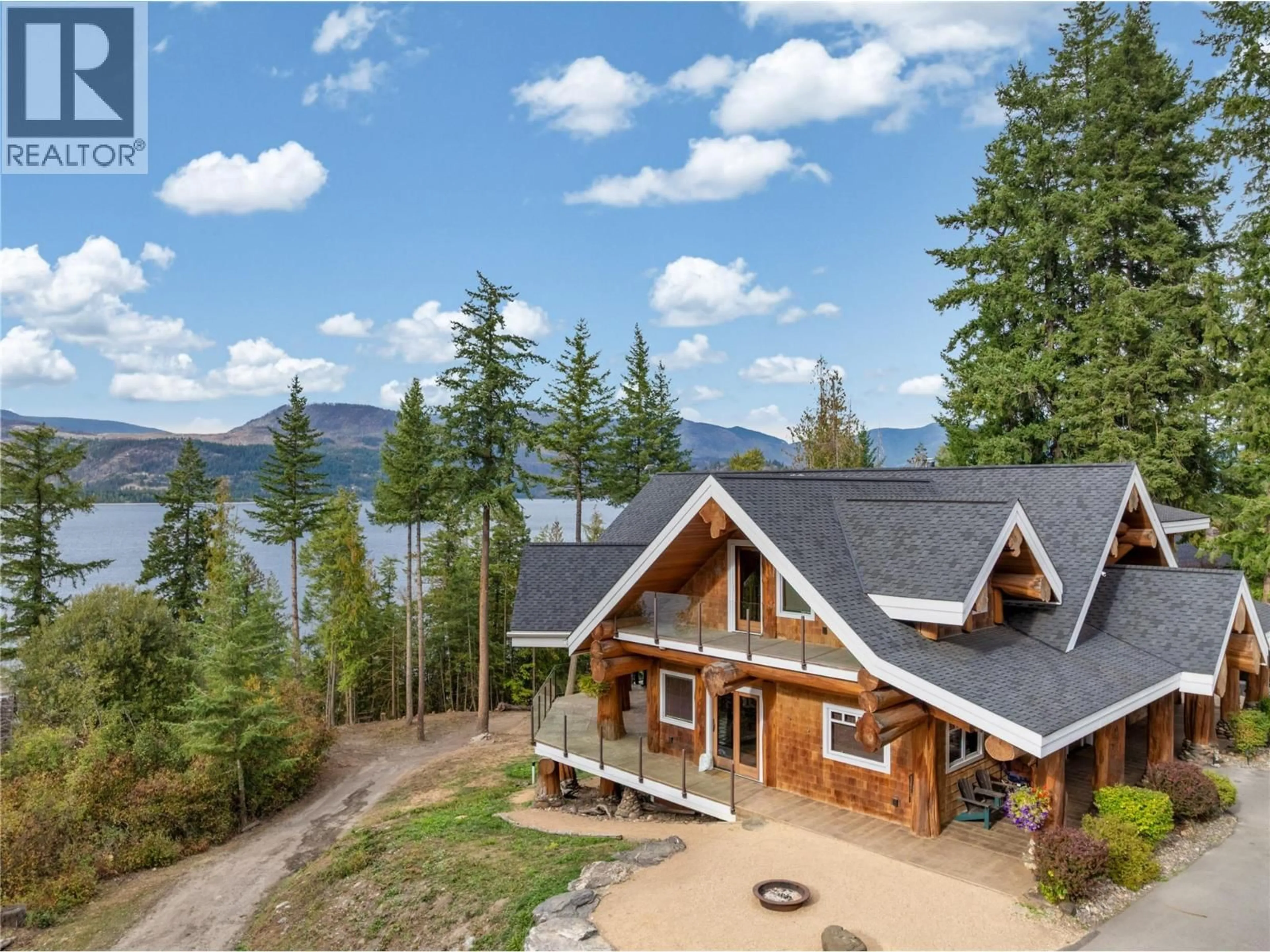 A pic from outside/outdoor area/front of a property/back of a property/a pic from drone, mountain view for 1897 BLIND BAY ROAD, Sorrento British Columbia V0E2W0