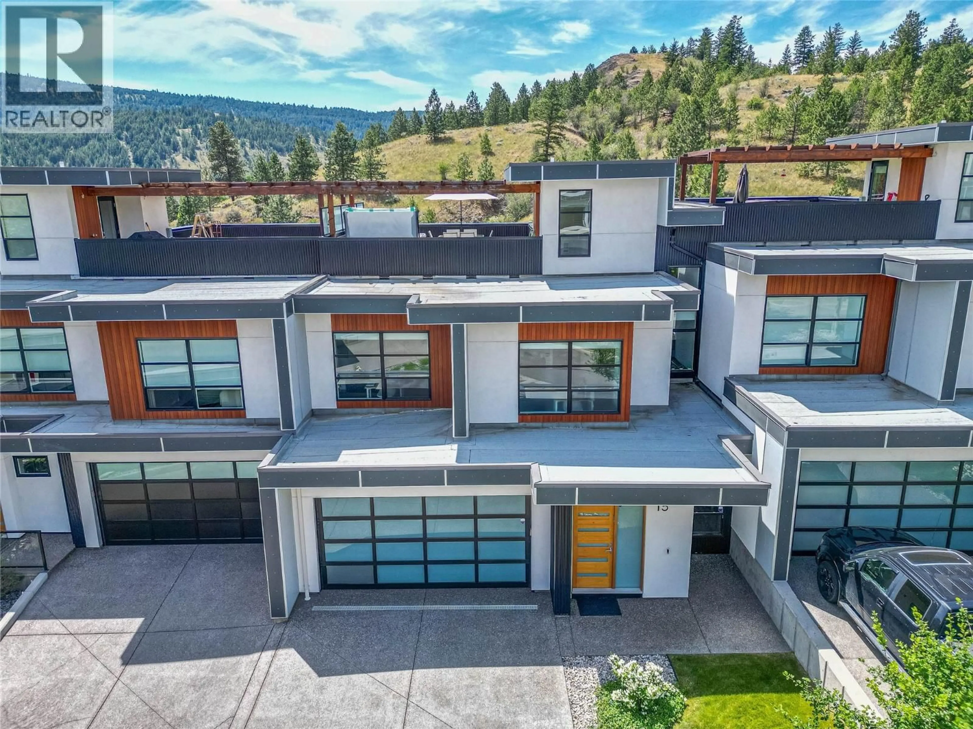 A pic from outside/outdoor area/front of a property/back of a property/a pic from drone, mountain view for 15 - 1395 PRAIRIE ROSE DRIVE, Kamloops British Columbia V2E0B9
