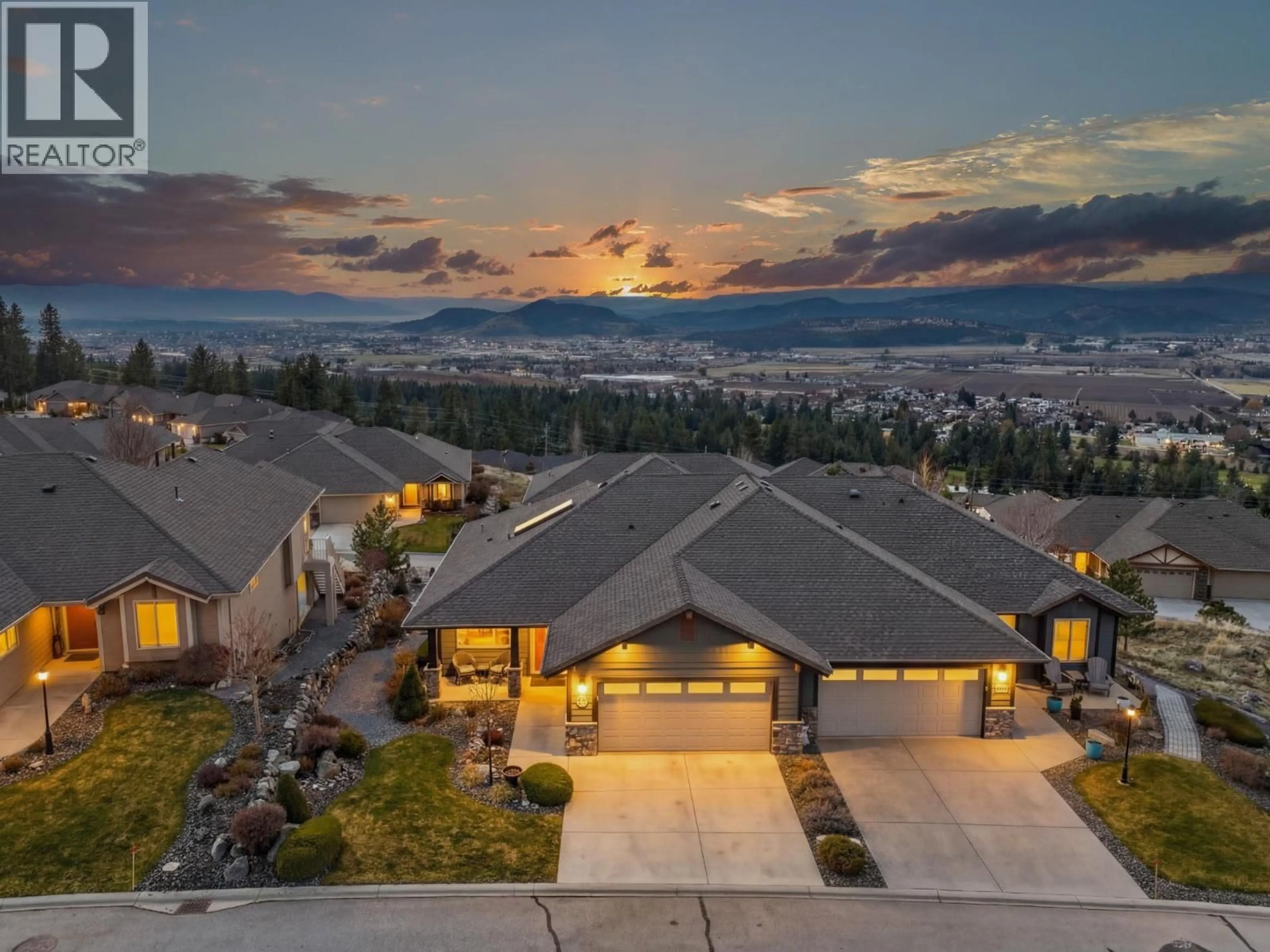 A pic from outside/outdoor area/front of a property/back of a property/a pic from drone, mountain view for 3656 RIVIERA DRIVE, Kelowna British Columbia V1X8E4