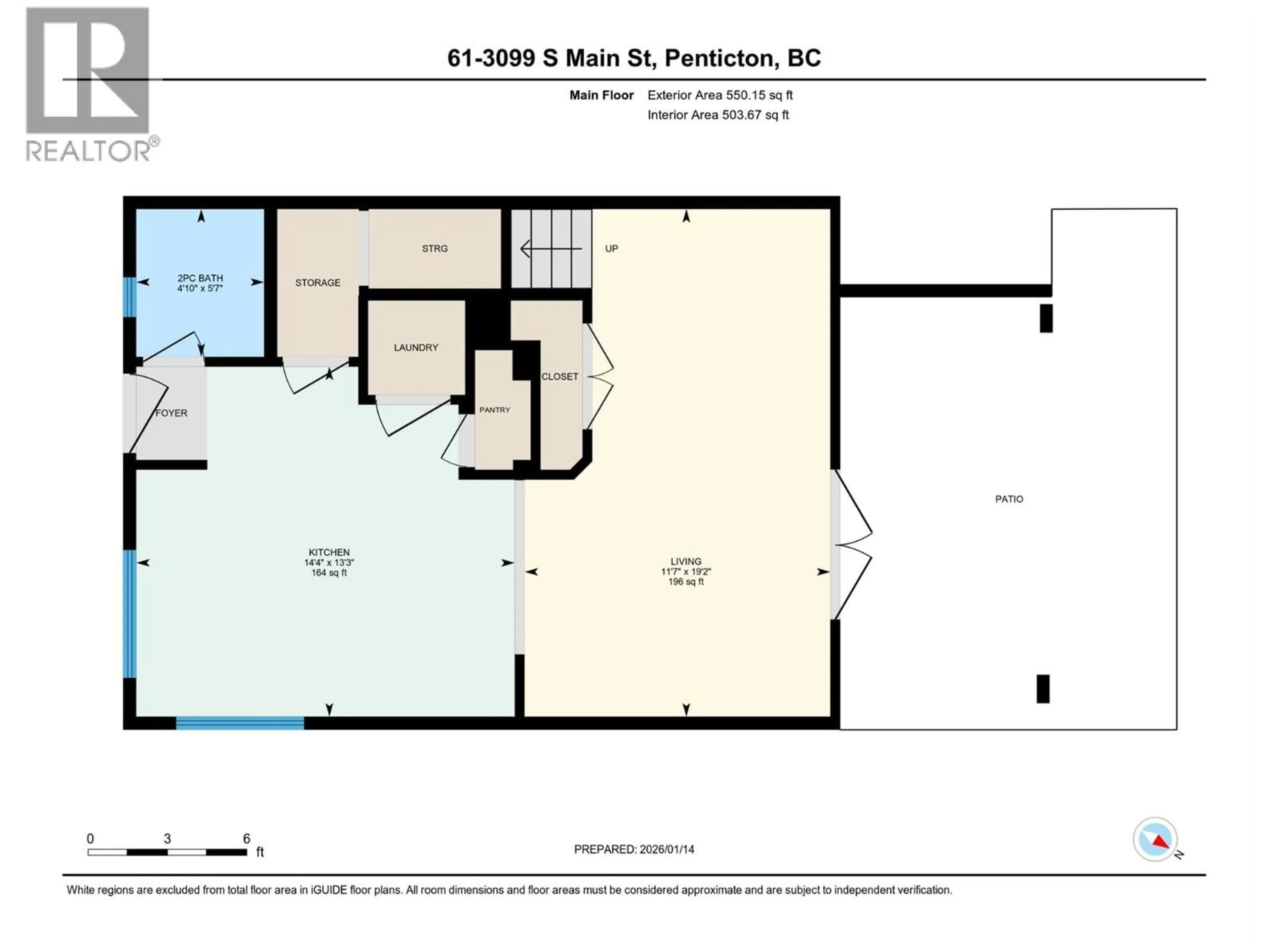 Floor plan for 61 - 3099 SOUTH MAIN STREET, Penticton British Columbia V2A6Y2