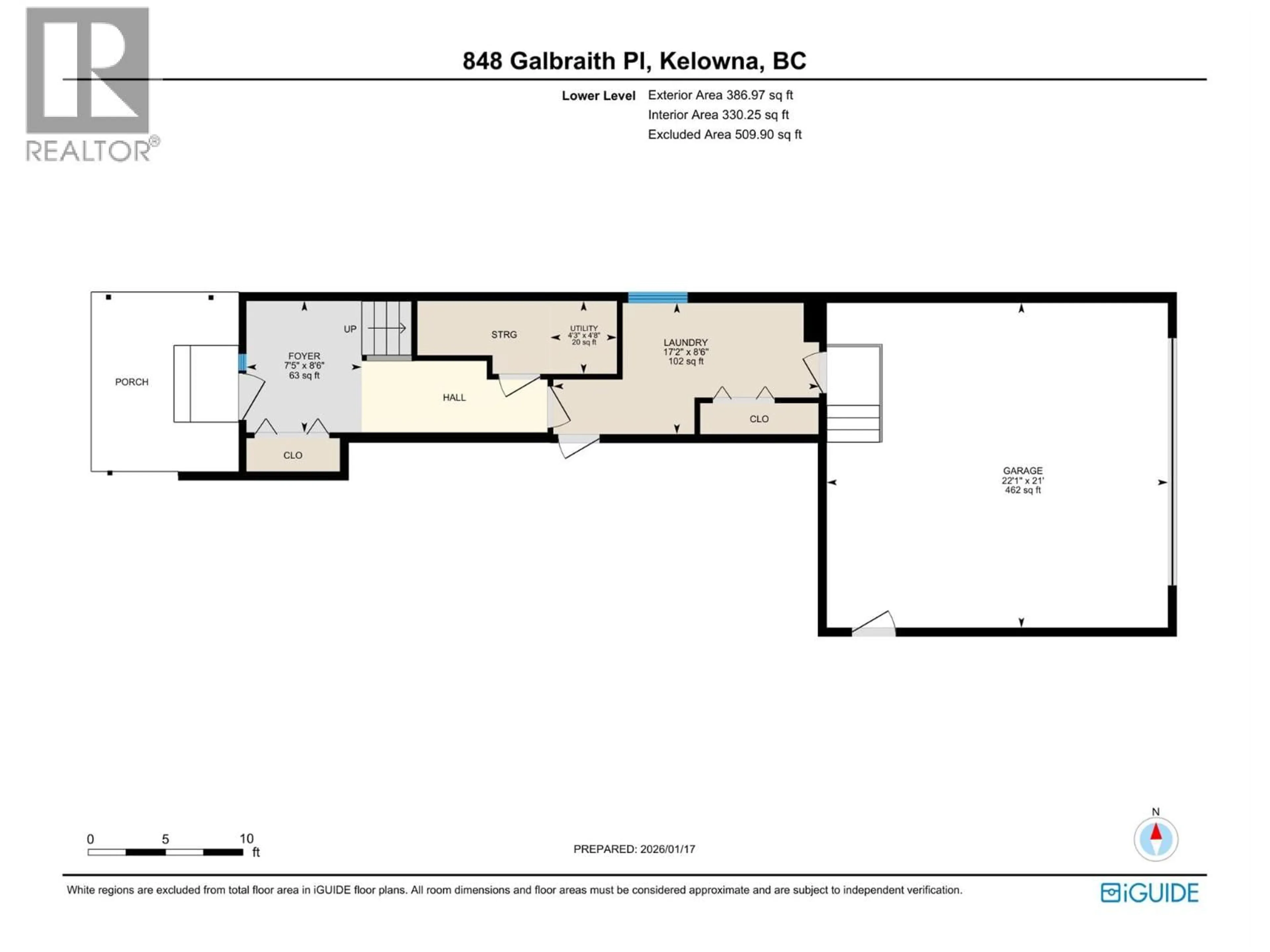 Floor plan for 848 GALBRAITH PLACE, Kelowna British Columbia V1X8A2