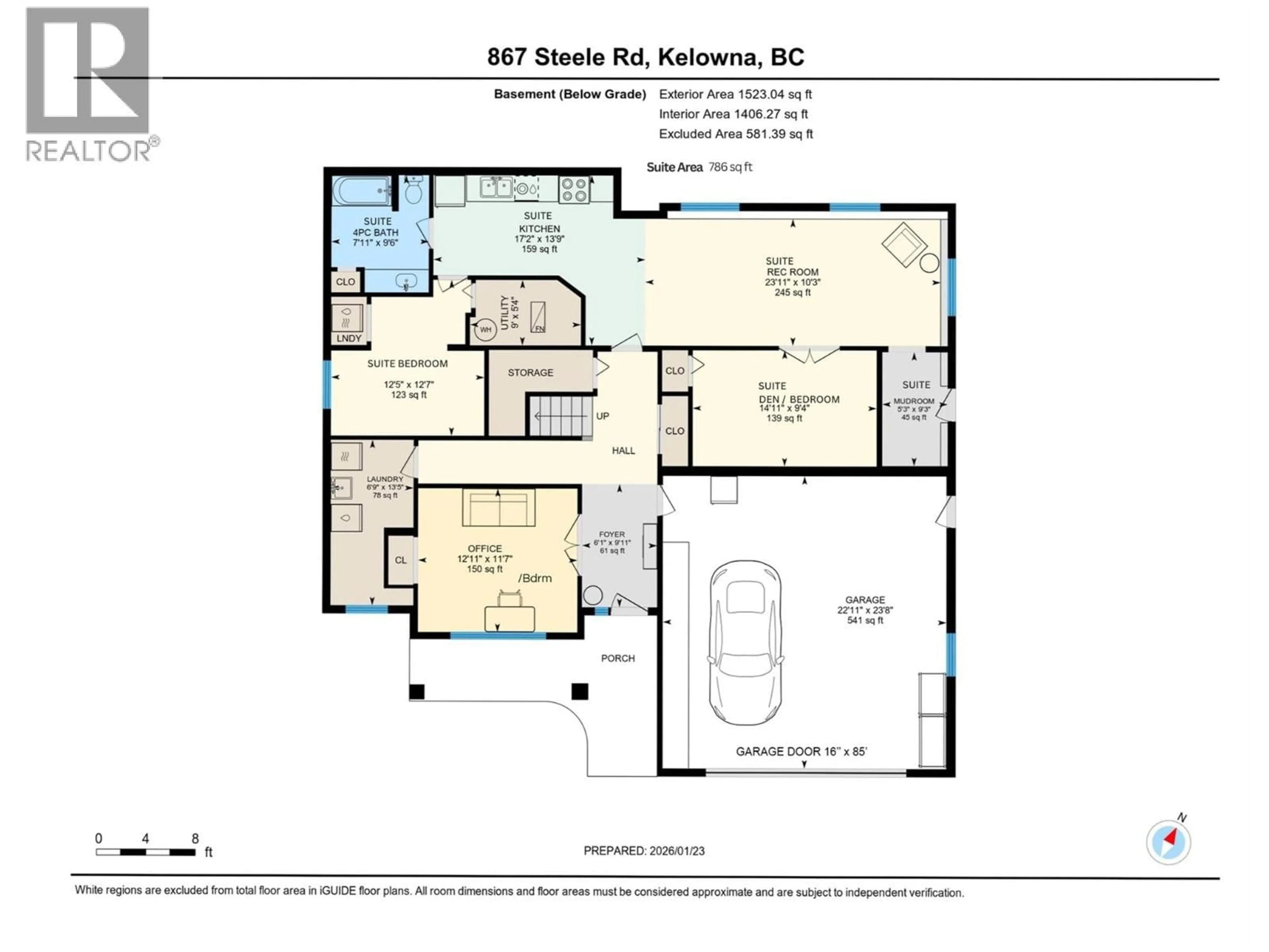 Floor plan for 867 STEELE ROAD, Kelowna British Columbia V1W4X1