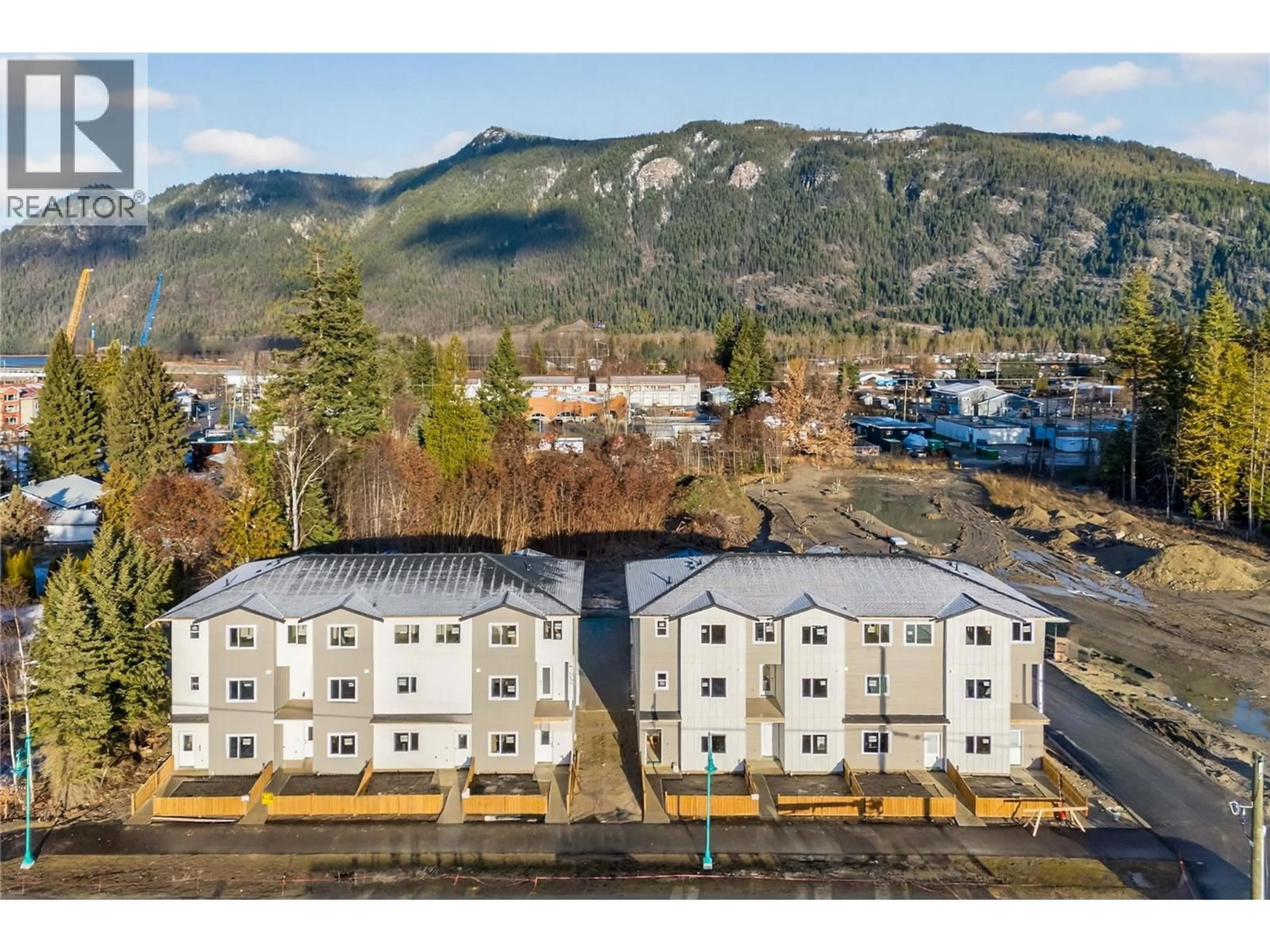 A pic from outside/outdoor area/front of a property/back of a property/a pic from drone, mountain view for 4 - 222 TEMPLE STREET, Sicamous British Columbia V0E2V0
