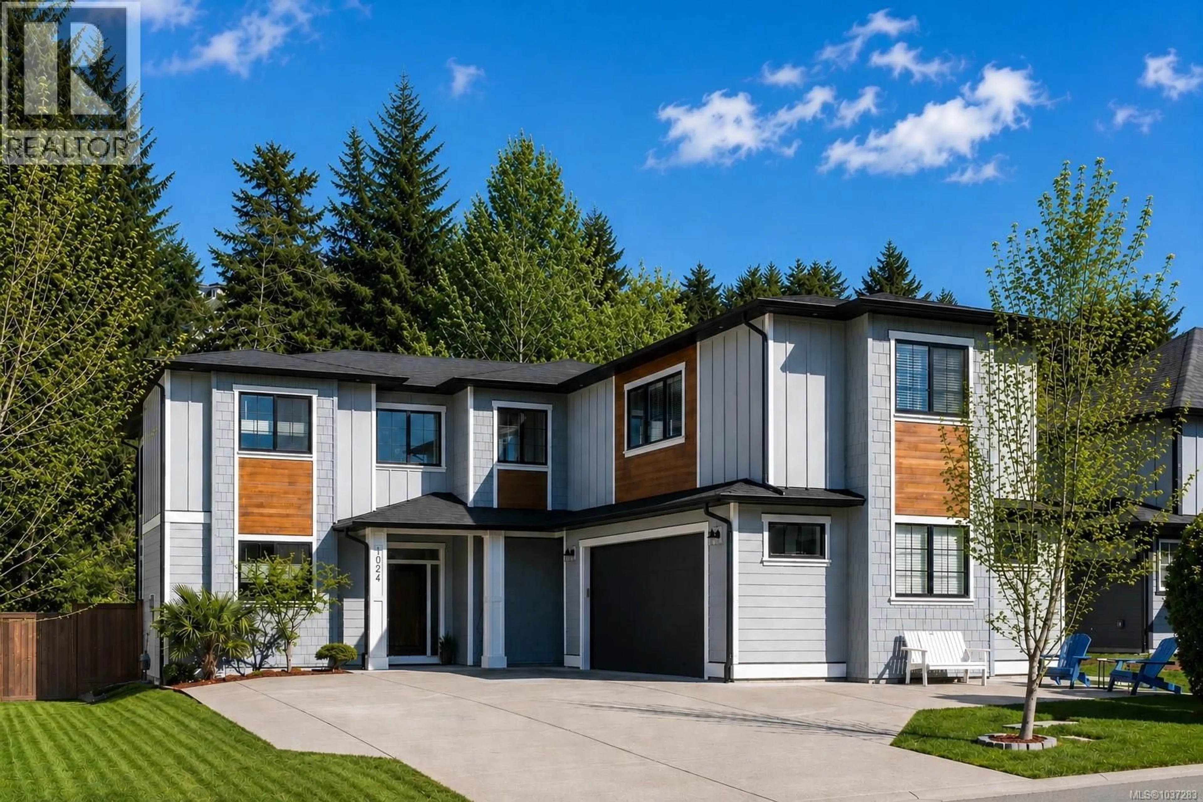 Home with vinyl exterior material, street for 1024 DELTANA AVENUE, Langford British Columbia V9C0K5