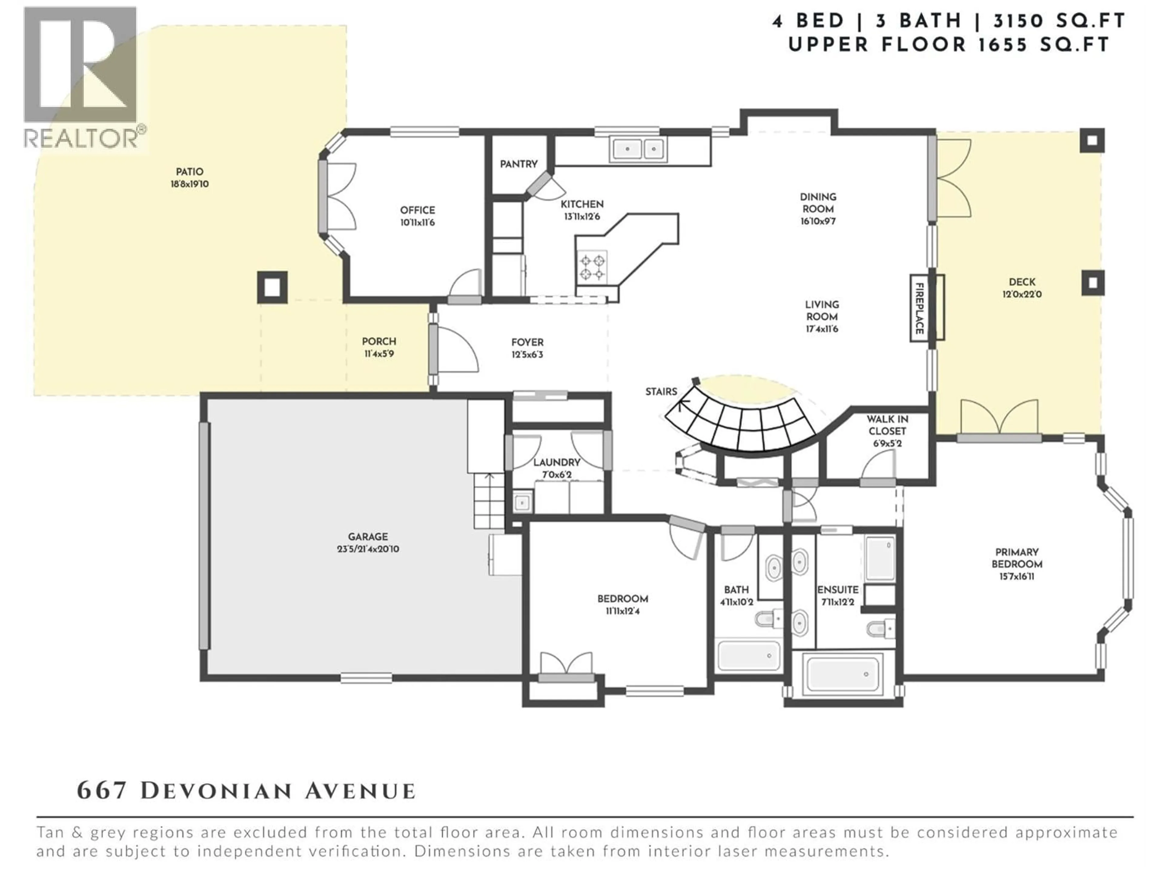Floor plan for 667 DEVONIAN AVENUE, Kelowna British Columbia V1W5C2
