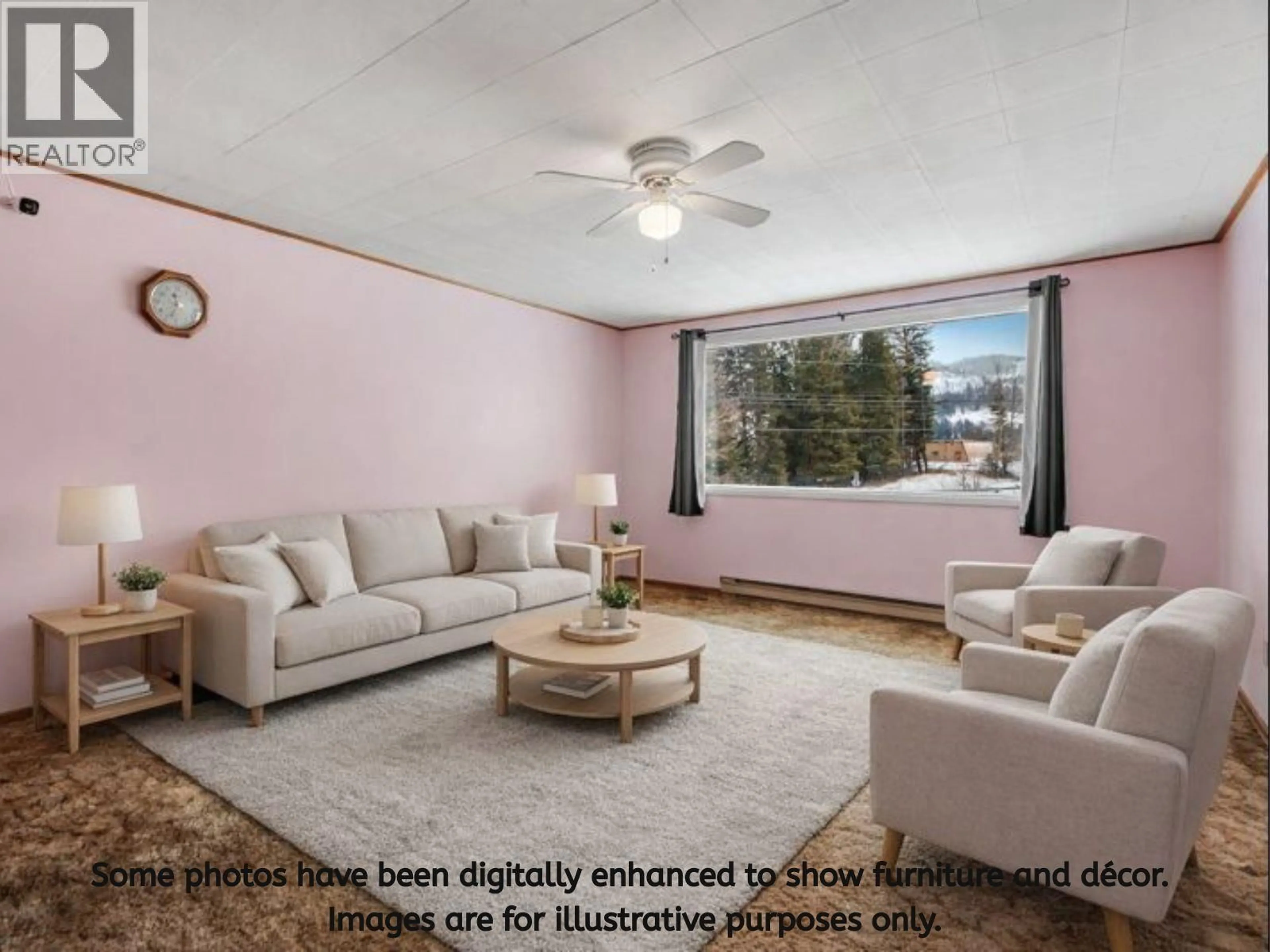 Living room with furniture, wood/laminate floor for 755 MICHEL CREEK ROAD, Sparwood British Columbia V0B2G1