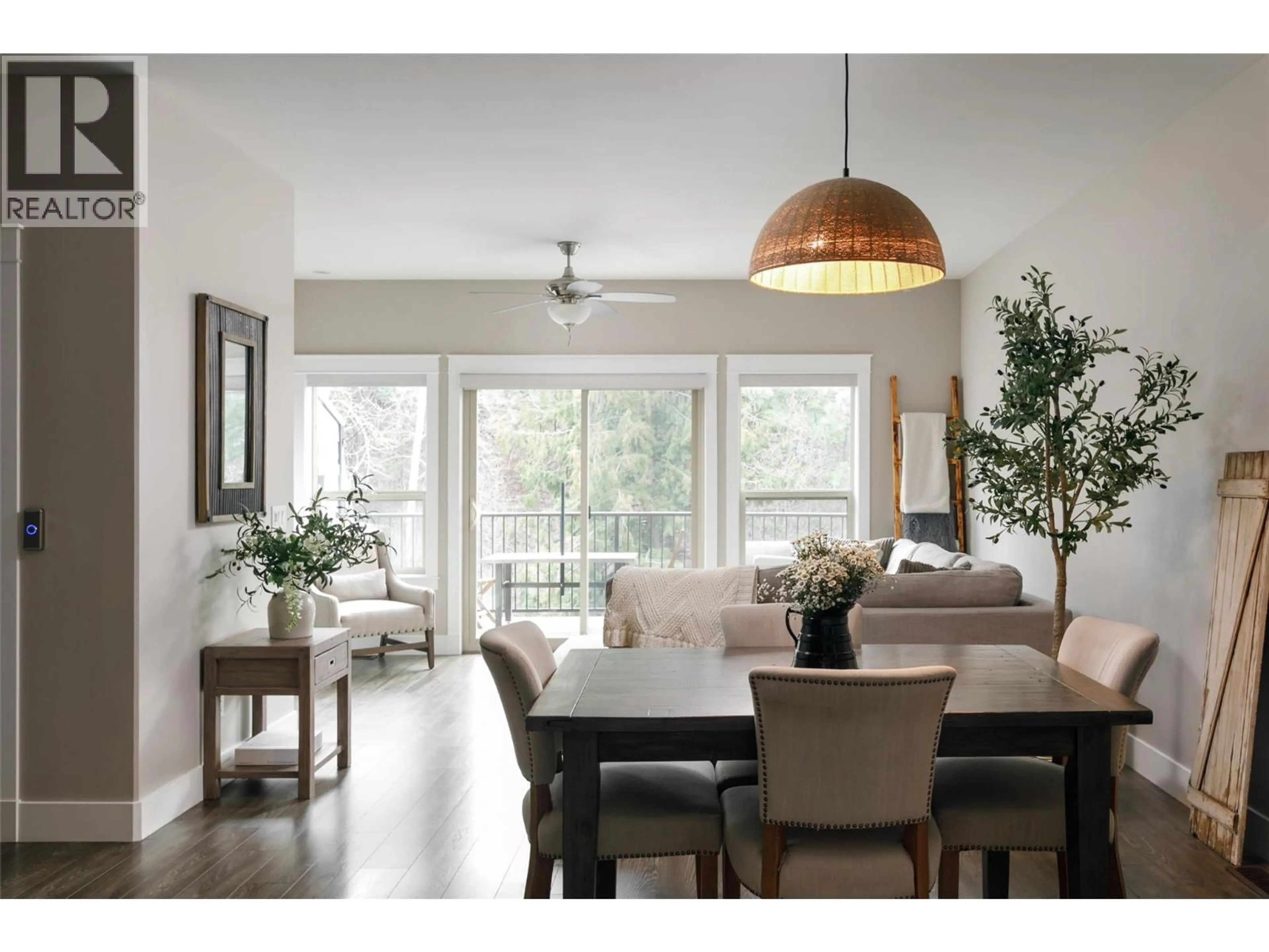 Living room with furniture, wood/laminate floor for 49 - 3359 COUGAR ROAD, Westbank British Columbia V4T3G1