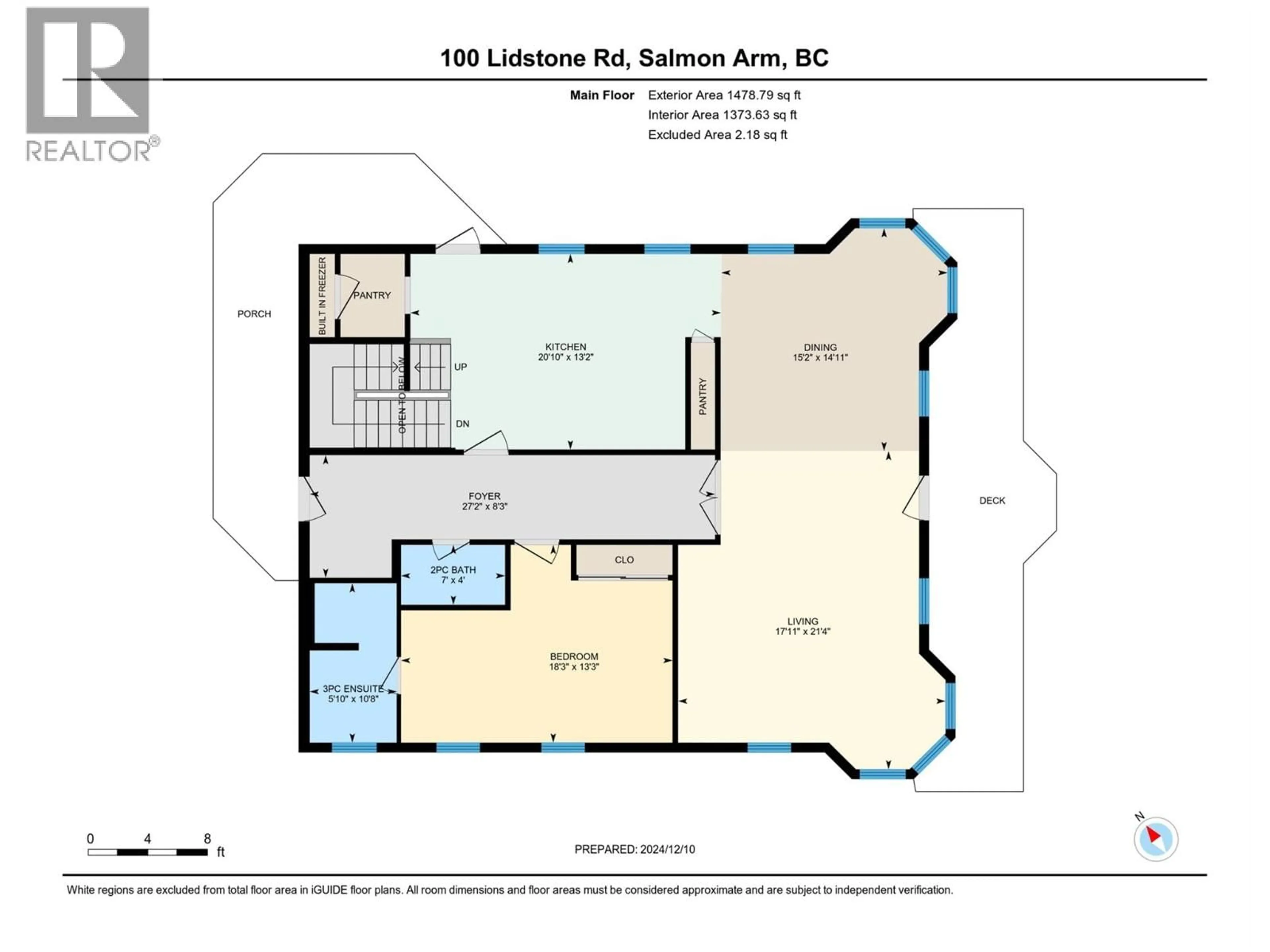 Floor plan for 100 LIDSTONE ROAD, Salmon Arm British Columbia V1E2Y1