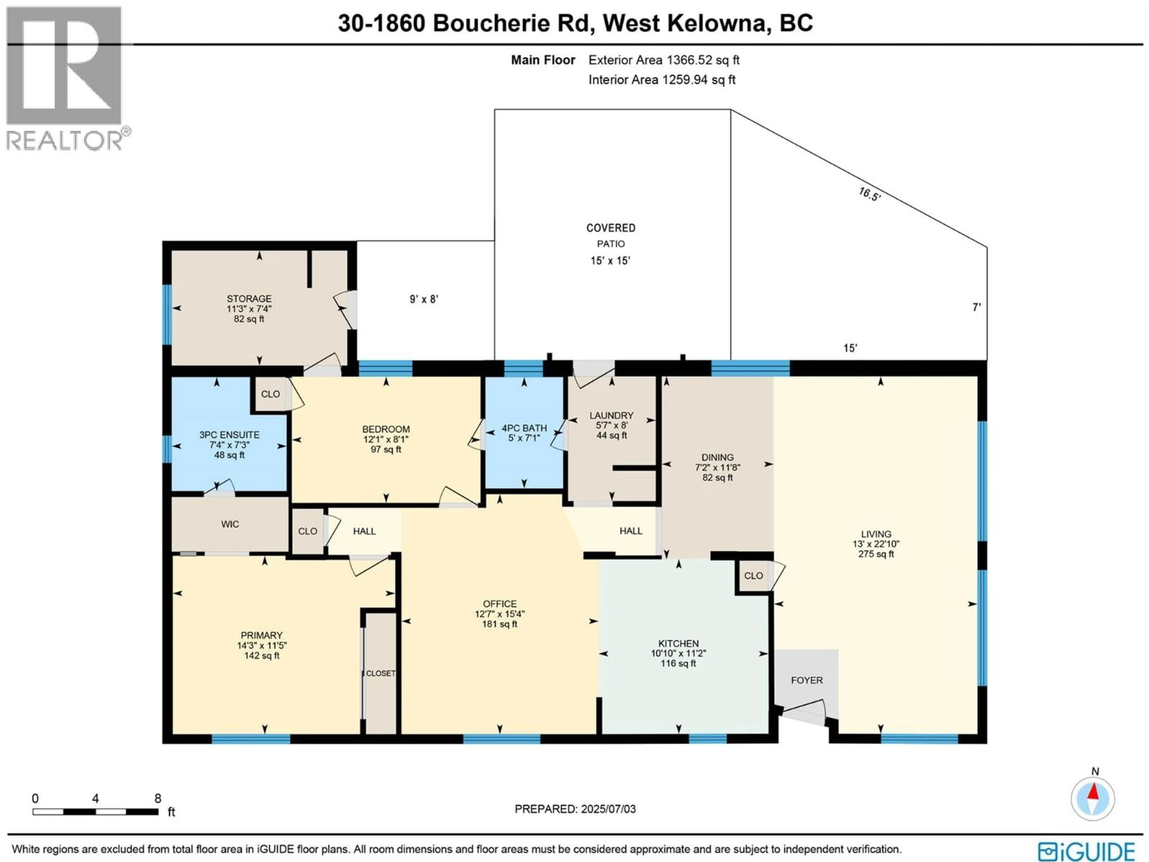 Floor plan for 30 - 1860 BOUCHERIE ROAD, Westbank British Columbia V4T1Z9