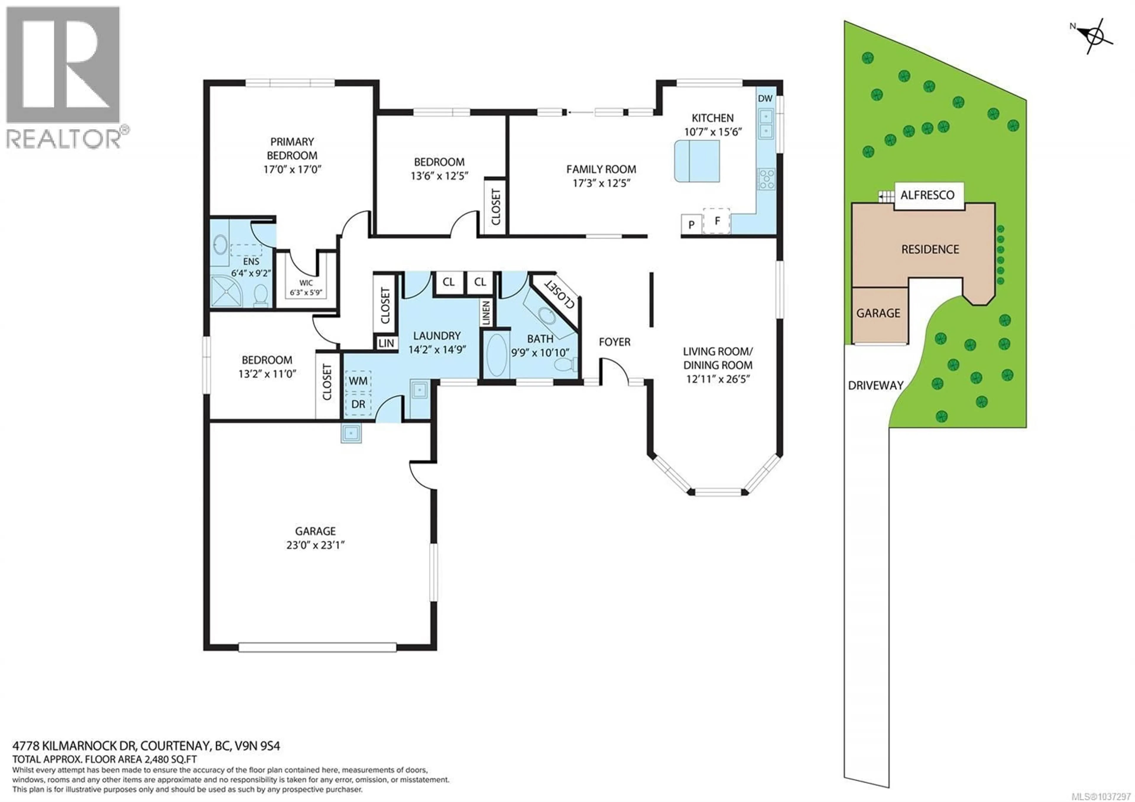 Floor plan for 4778 KILMARNOCK DRIVE, Courtenay British Columbia V9N9S5