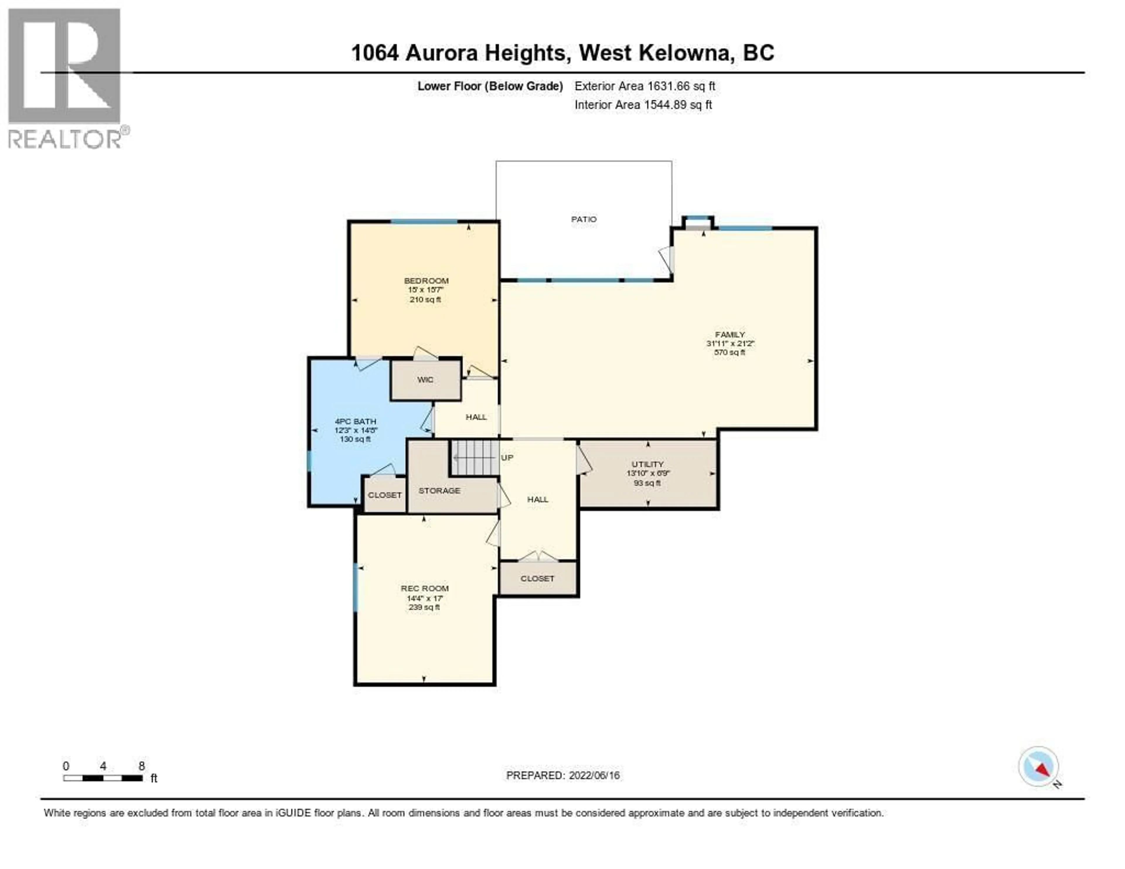 Floor plan for 1064 AURORA HEIGHTS, West Kelowna British Columbia V1Z4B2