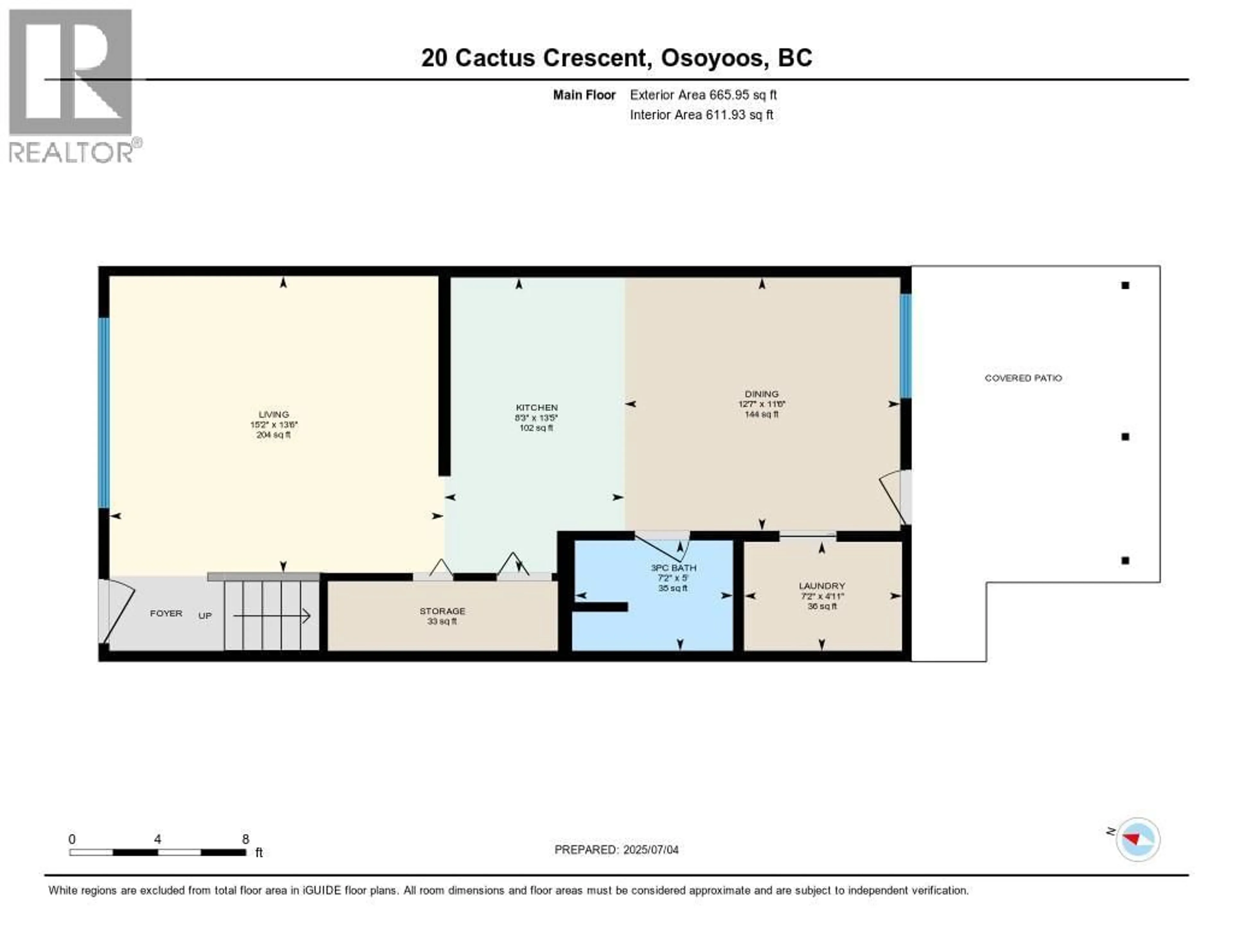 Floor plan for 20 CACTUS CRESCENT, Osoyoos British Columbia V0H1V1