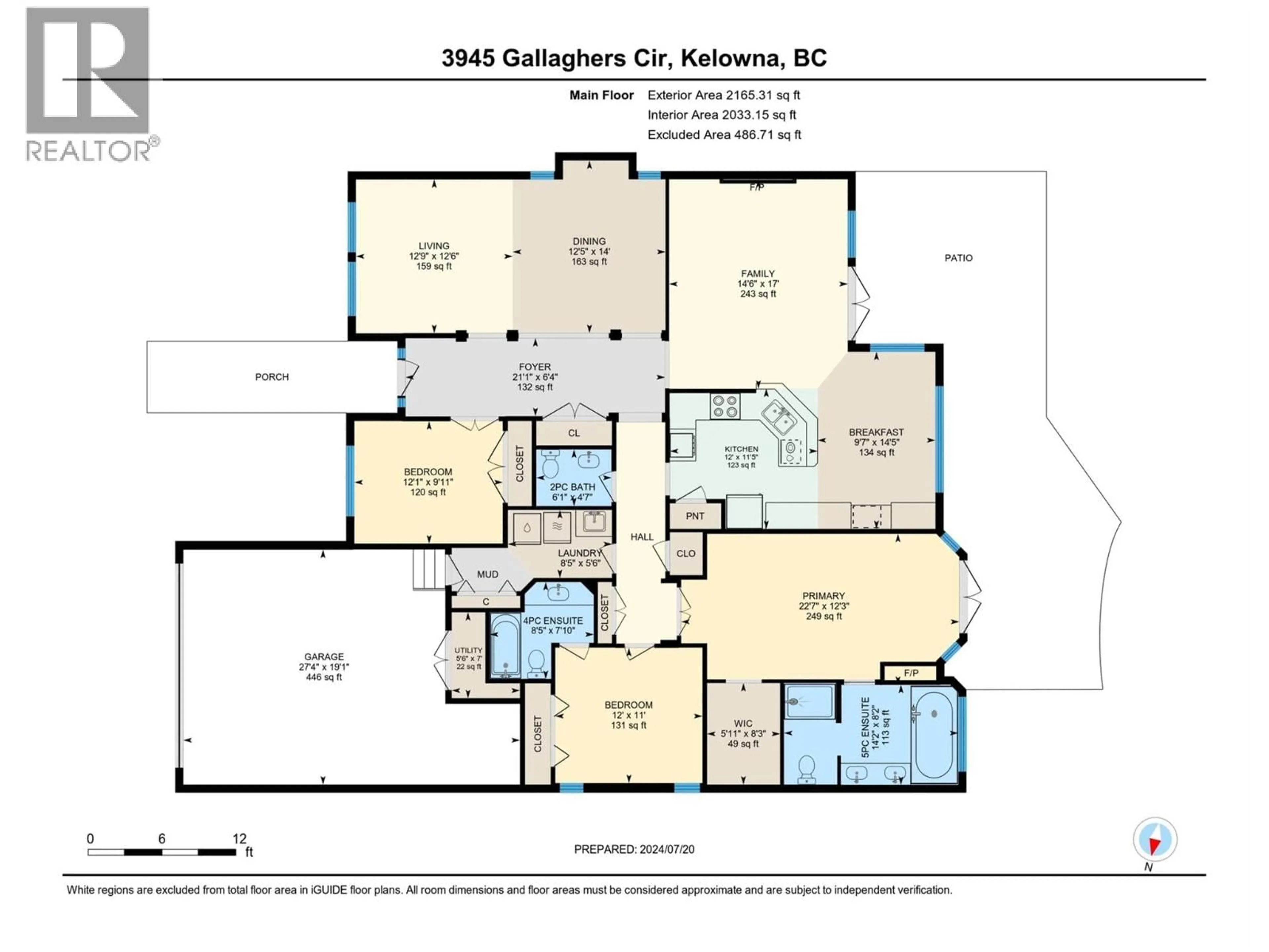 Floor plan for 3945 GALLAGHERS CIRCLE, Kelowna British Columbia V1W3Z9
