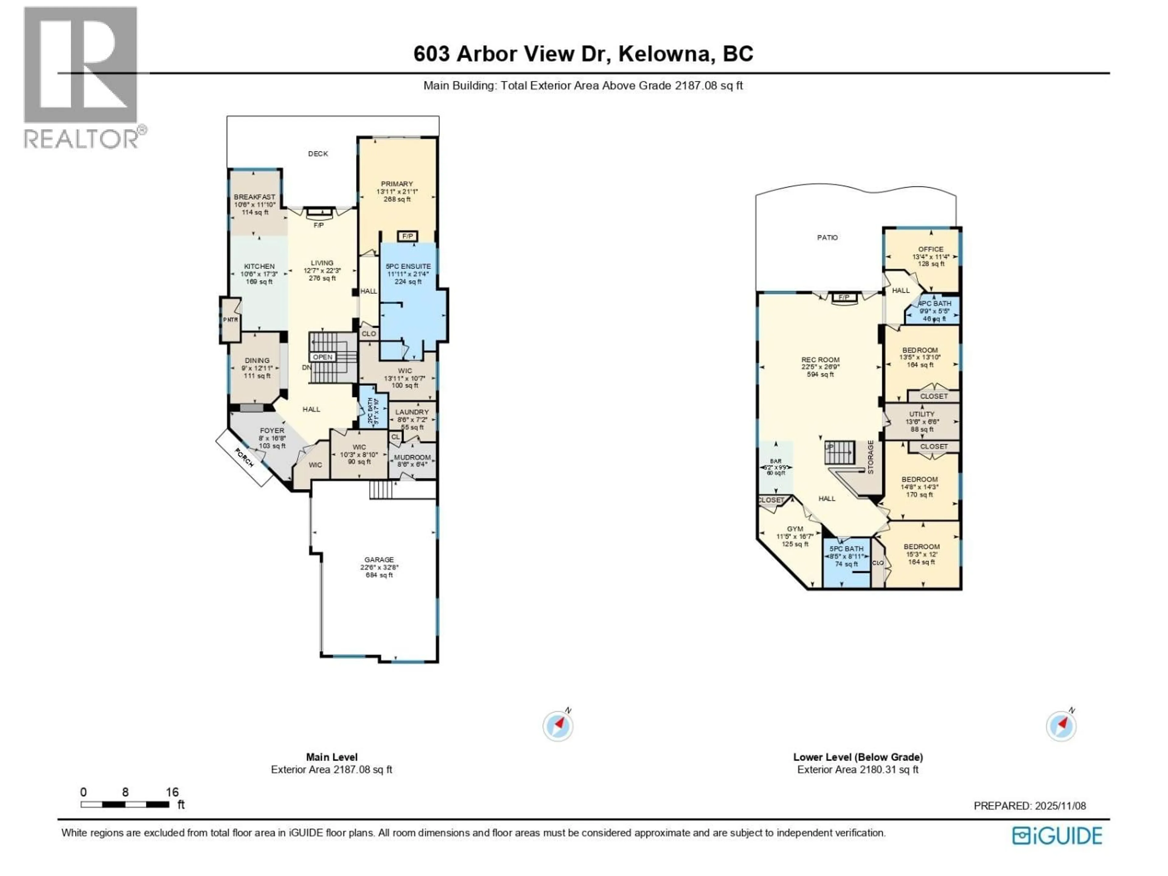 Floor plan for 603 ARBOR VIEW DRIVE, Kelowna British Columbia V1W4Z7
