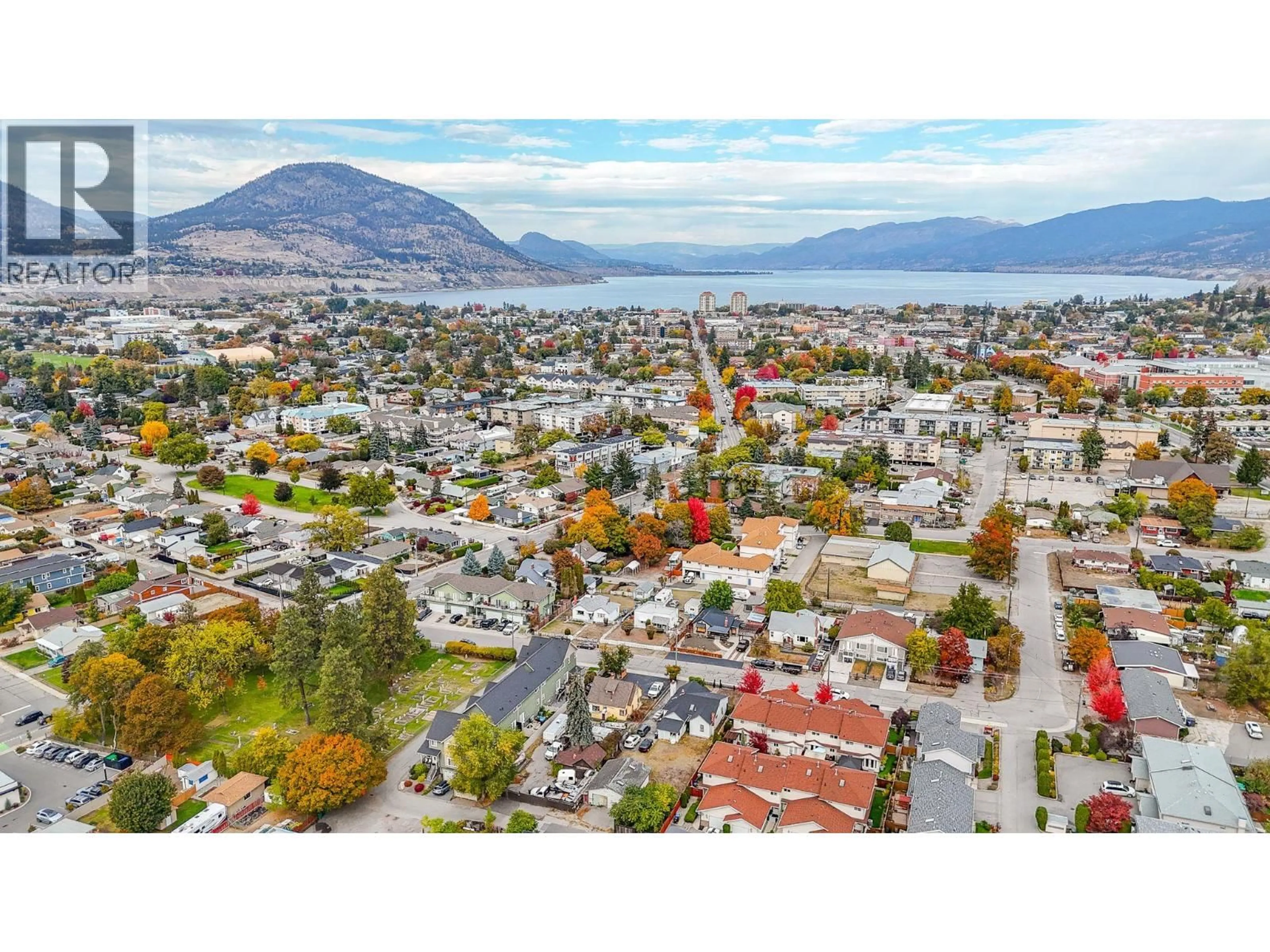 A pic from outside/outdoor area/front of a property/back of a property/a pic from drone, mountain view for 101 - 168 REGINA AVENUE, Penticton British Columbia V2A2K8