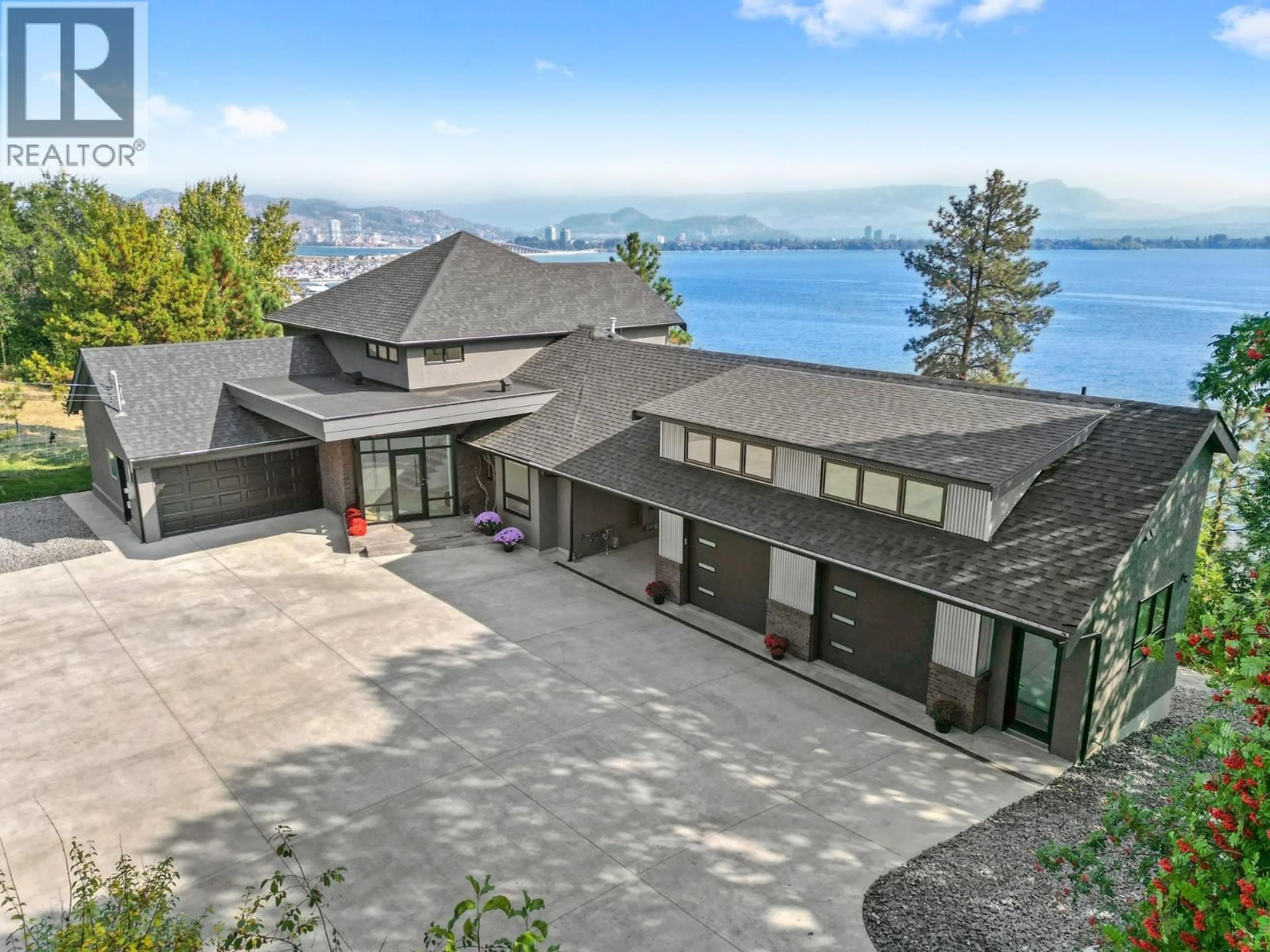 A pic from outside/outdoor area/front of a property/back of a property/a pic from drone, water/lake/river/ocean view for 2311 CAMPBELL ROAD, West Kelowna British Columbia V1Z1S9