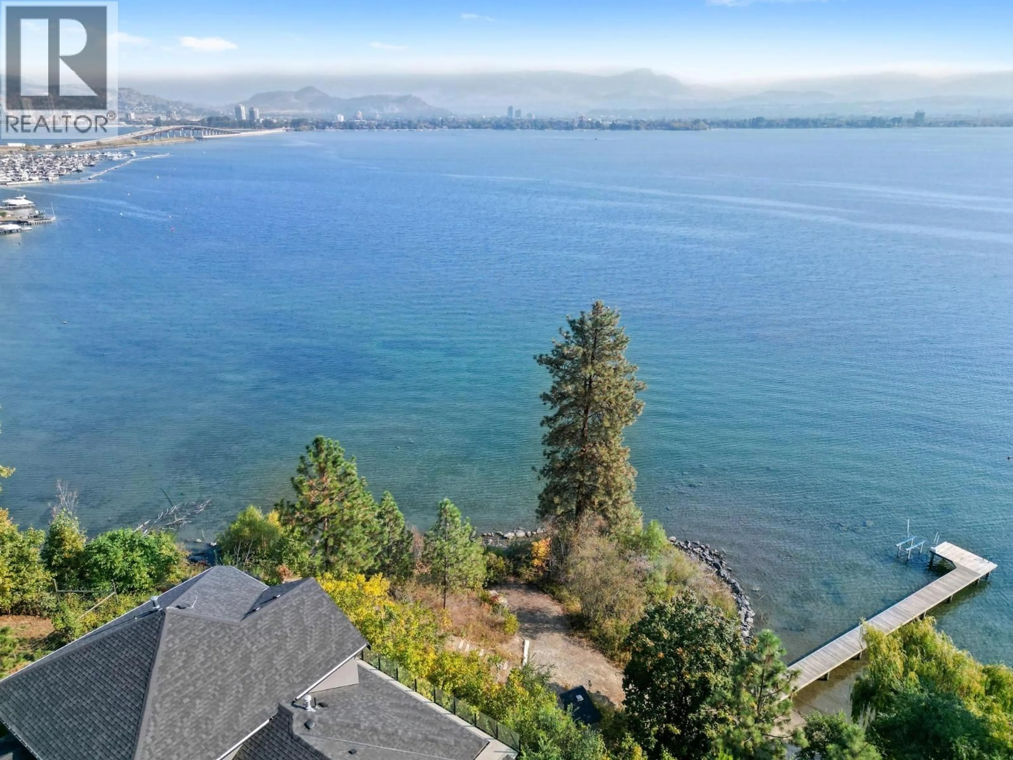 A pic from outside/outdoor area/front of a property/back of a property/a pic from drone, water/lake/river/ocean view for 2311 CAMPBELL ROAD, West Kelowna British Columbia V1Z1S9