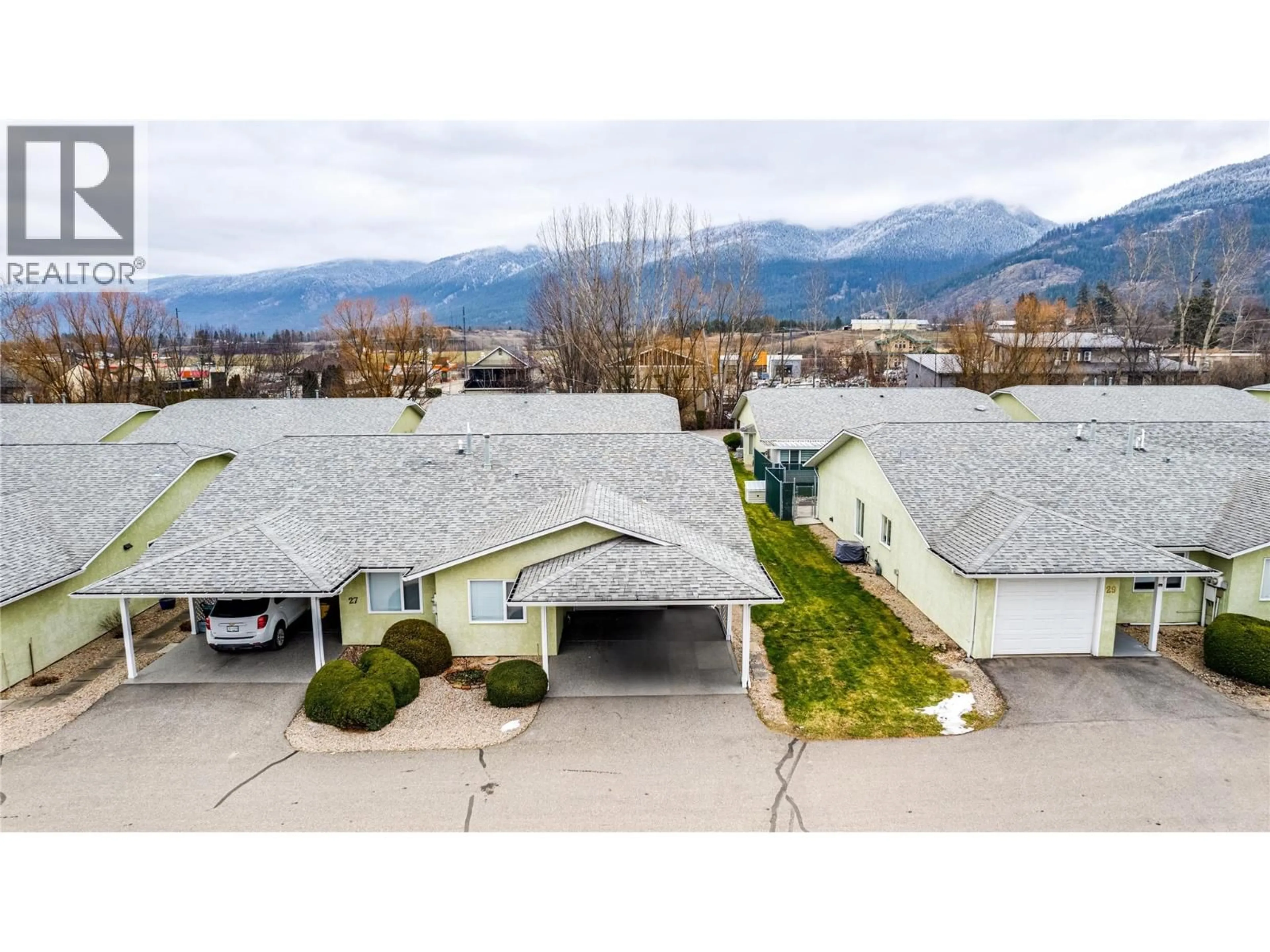 A pic from outside/outdoor area/front of a property/back of a property/a pic from drone, mountain view for 28 - 2180 FLETCHER AVENUE, Armstrong British Columbia V4Y2A1