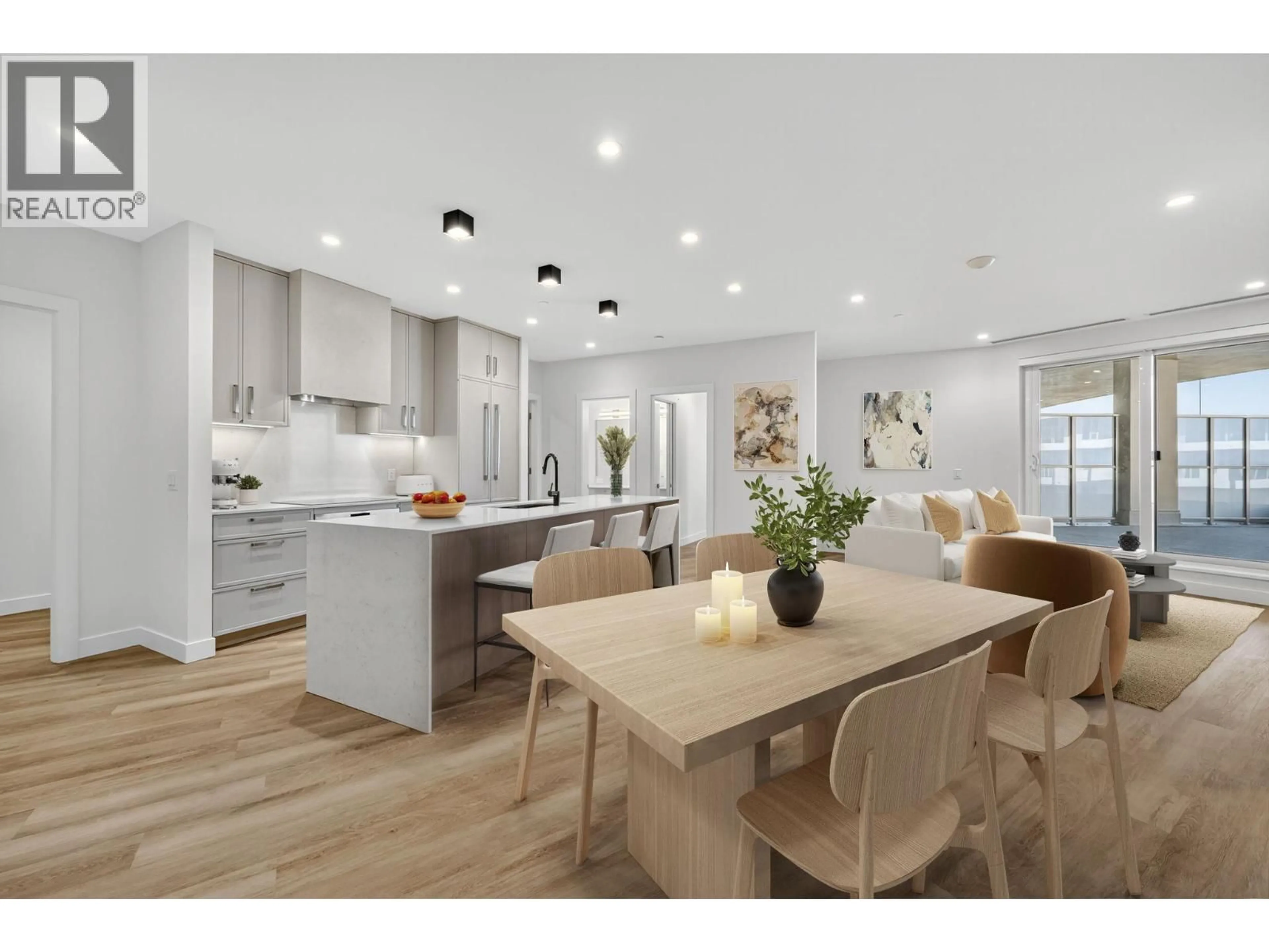 Open concept kitchen, wood/laminate floor for 1006 - 3340 LAKESHORE ROAD, Kelowna British Columbia V1W3S9