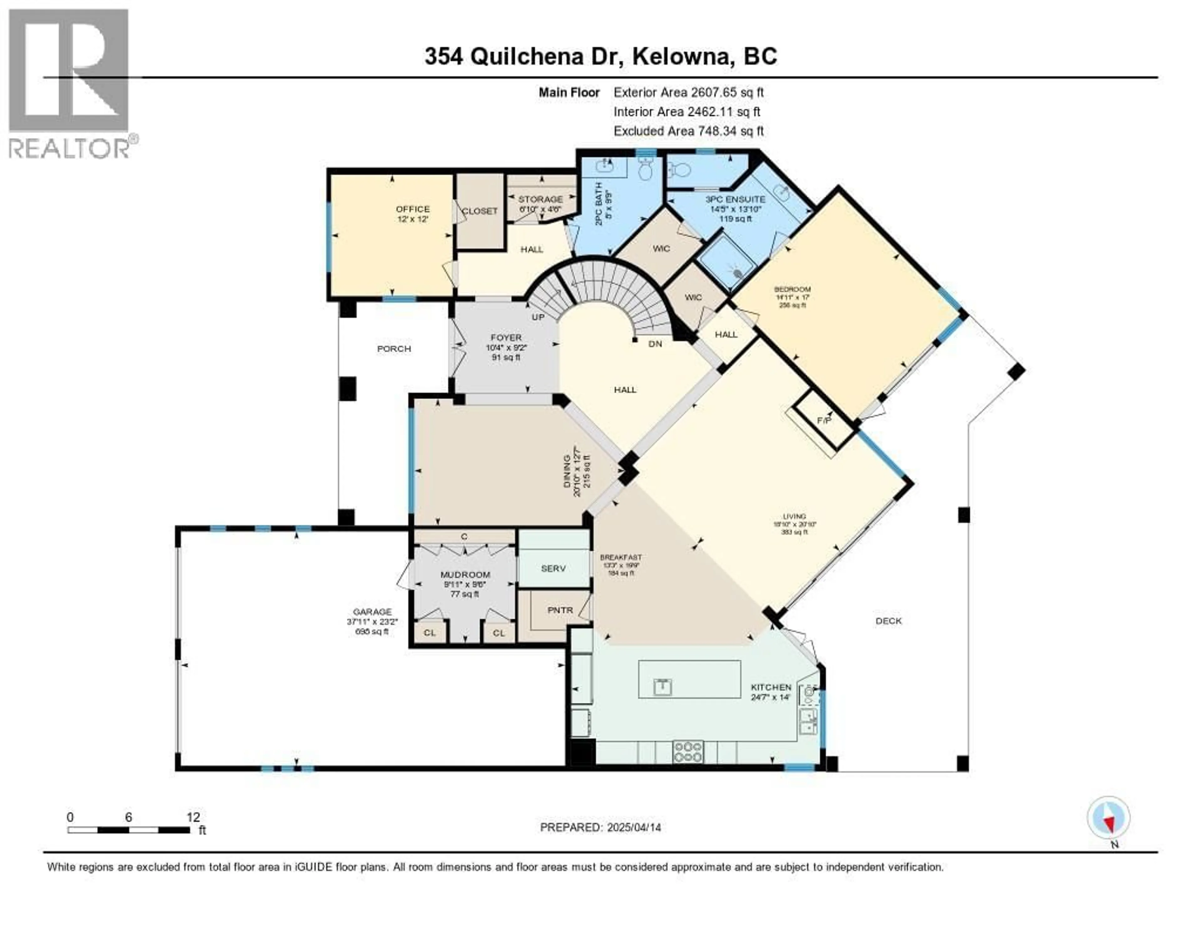 Floor plan for 354 QUILCHENA DRIVE, Kelowna British Columbia V1W4Y9