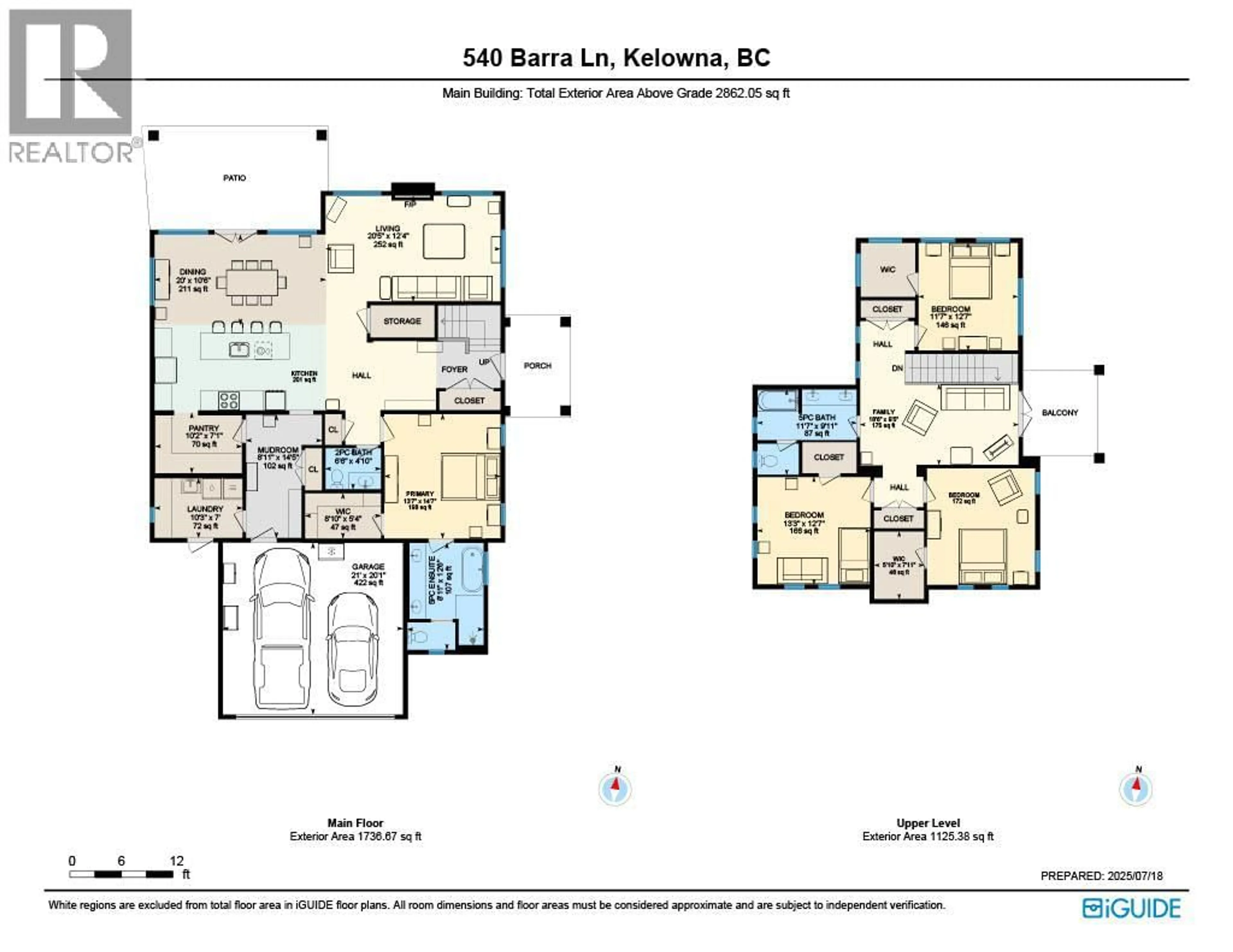 Floor plan for 540 BARRA LANE, Kelowna British Columbia V1P1T1