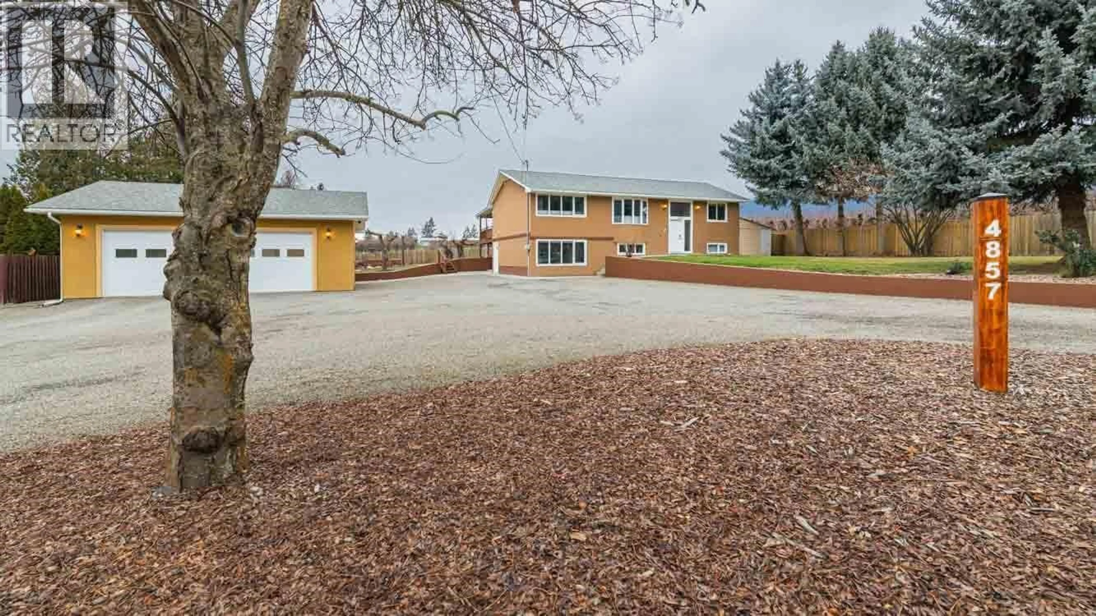 A pic from outside/outdoor area/front of a property/back of a property/a pic from drone, street for 4857 CANYON LISTER ROAD, Canyon British Columbia V0B1C1