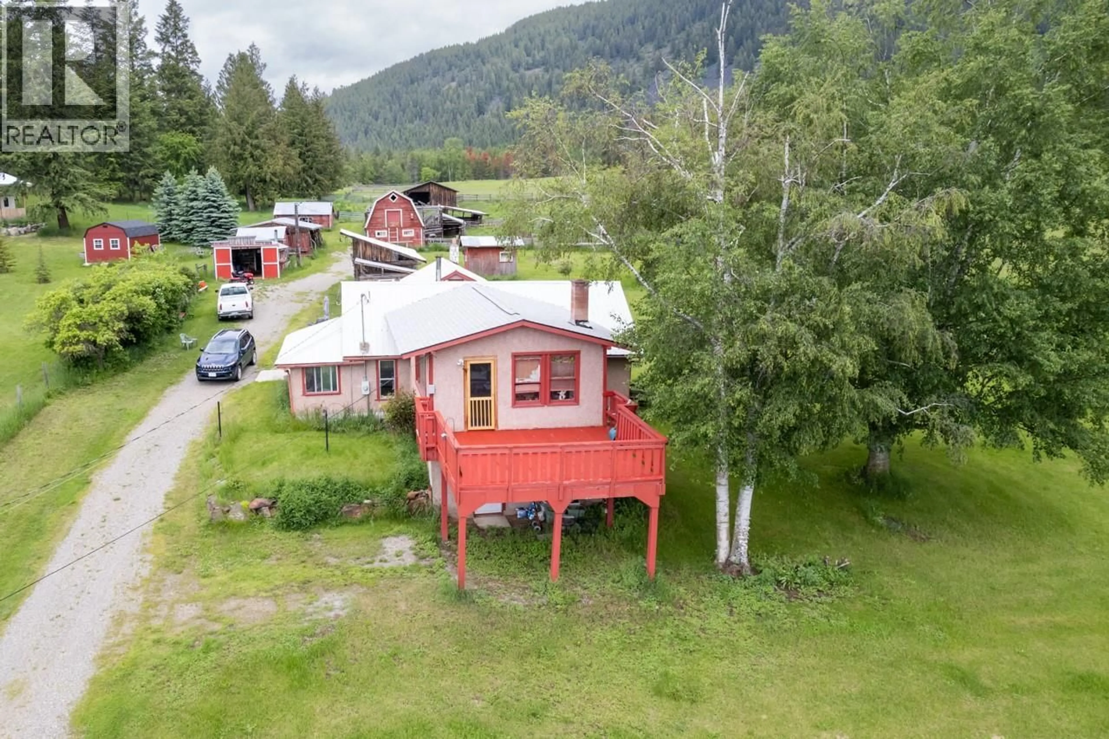A pic from outside/outdoor area/front of a property/back of a property/a pic from drone, unknown for 4512 48TH STREET, Canyon British Columbia V0B1C1