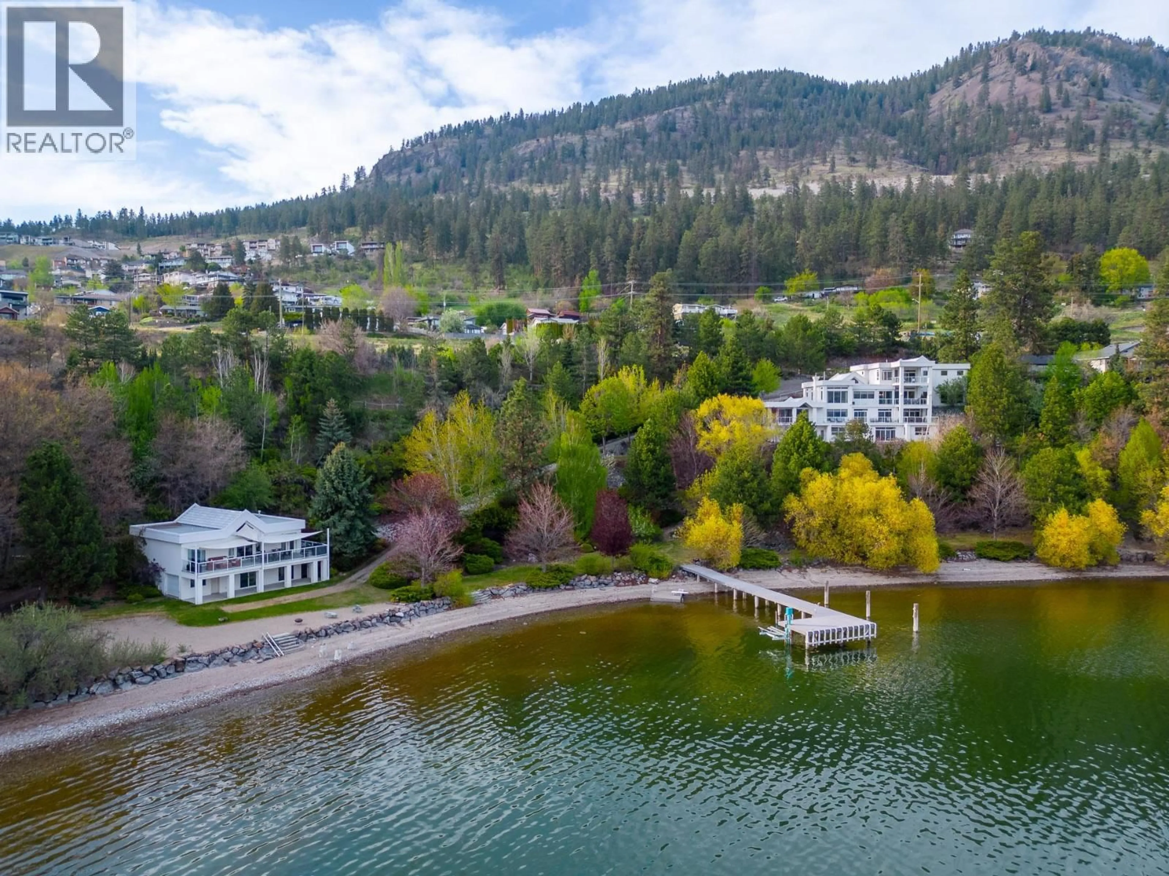 A pic from outside/outdoor area/front of a property/back of a property/a pic from drone, water/lake/river/ocean view for 5205 BUCHANAN ROAD, Peachland British Columbia V0H1X0