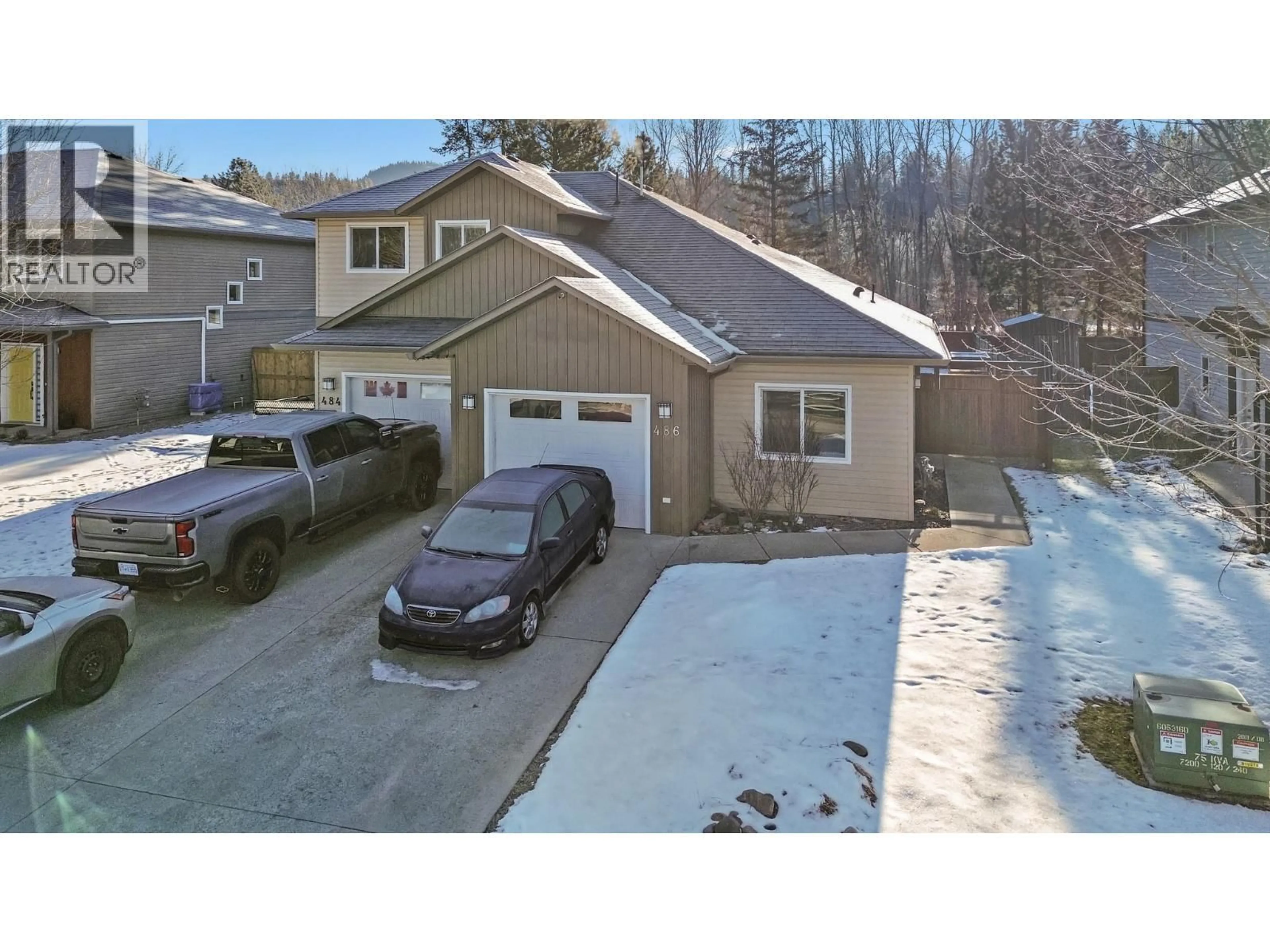 A pic from outside/outdoor area/front of a property/back of a property/a pic from drone, street for 486 SIMILKAMEEN AVENUE, Princeton British Columbia V0X1W0