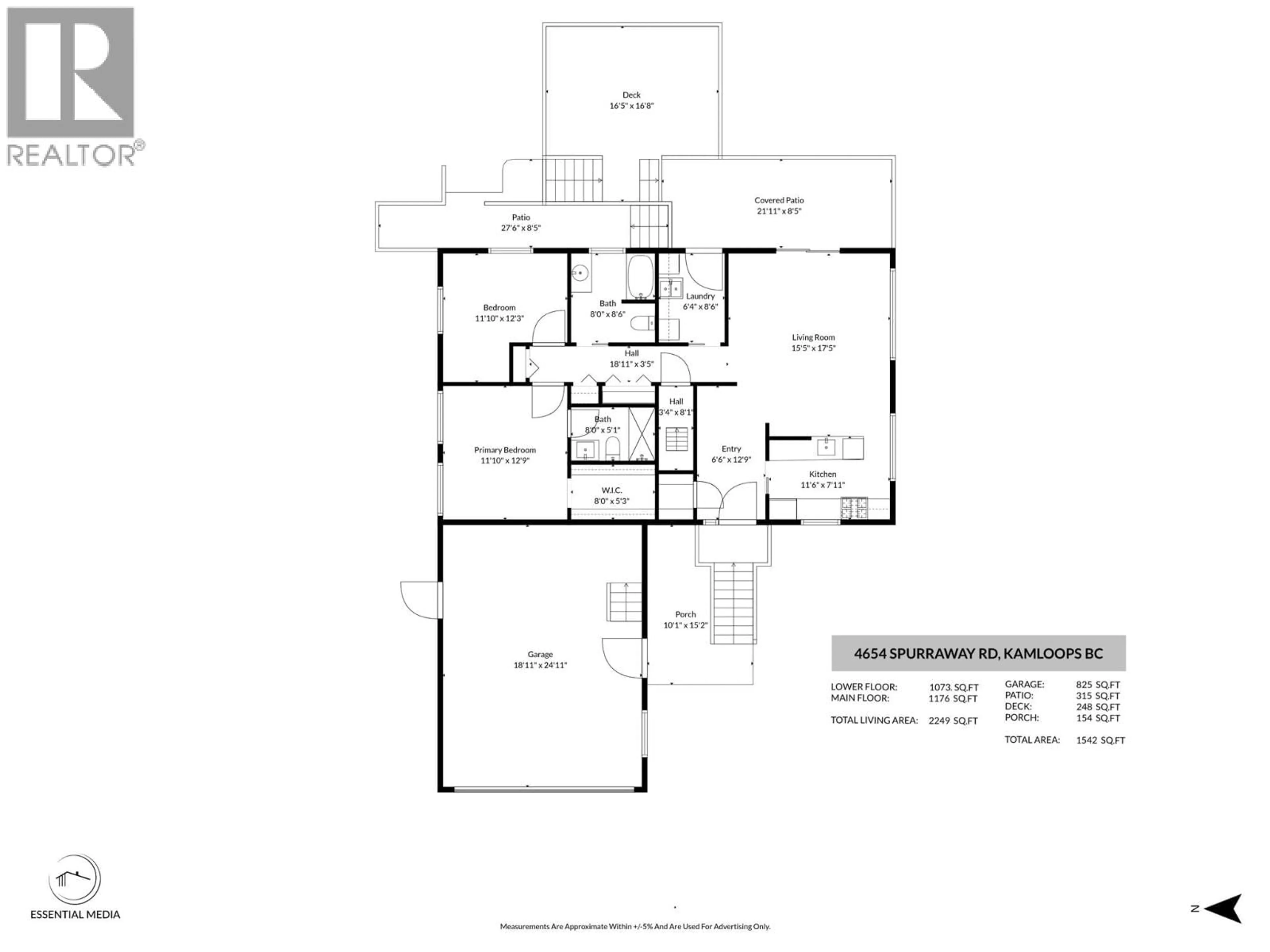Floor plan for 4654 SPURRAWAY ROAD, Kamloops British Columbia V2H1M7
