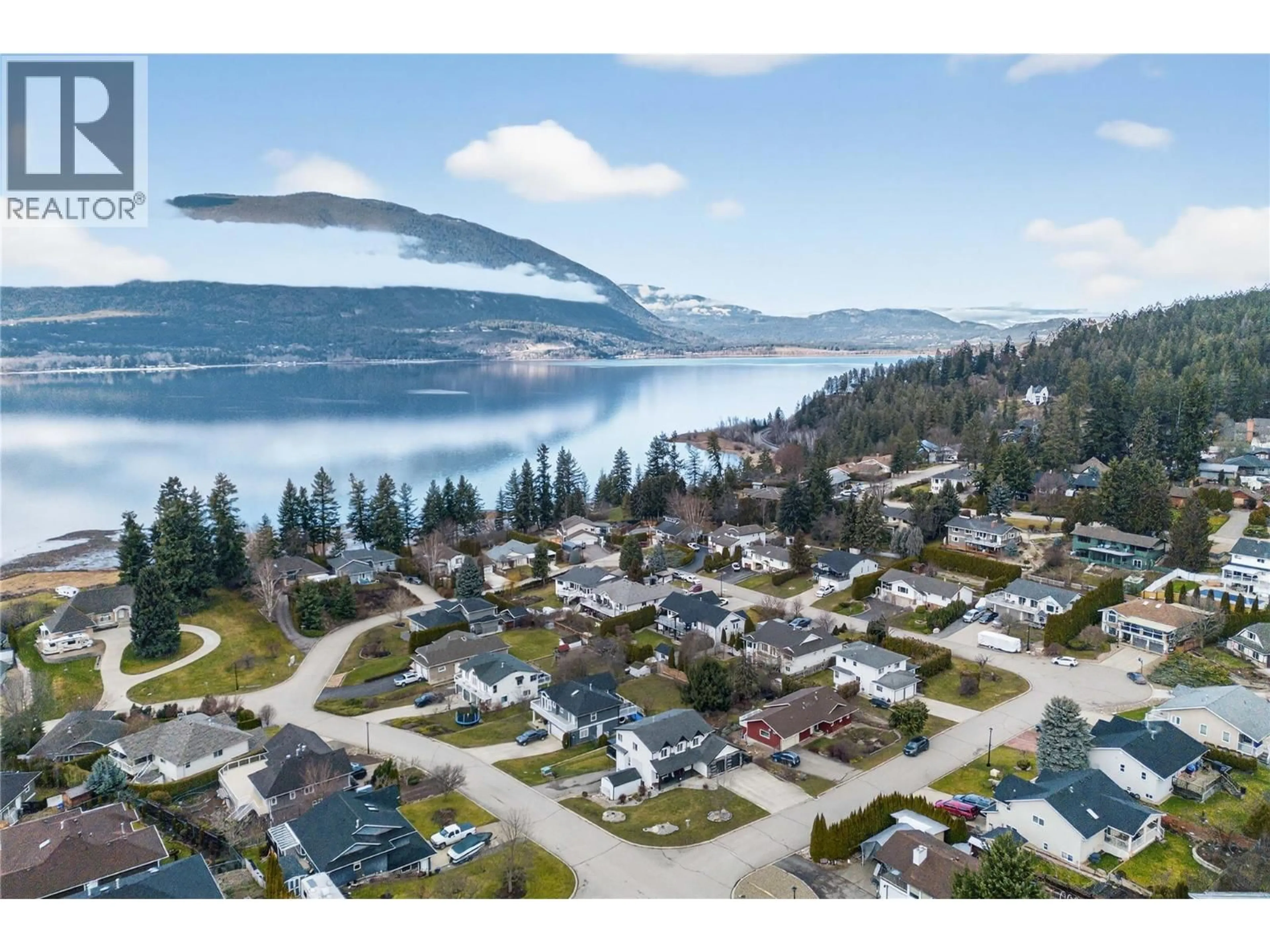 A pic from outside/outdoor area/front of a property/back of a property/a pic from drone, water/lake/river/ocean view for 4801 13 STREET NORTHEAST, Salmon Arm British Columbia V1E3P1