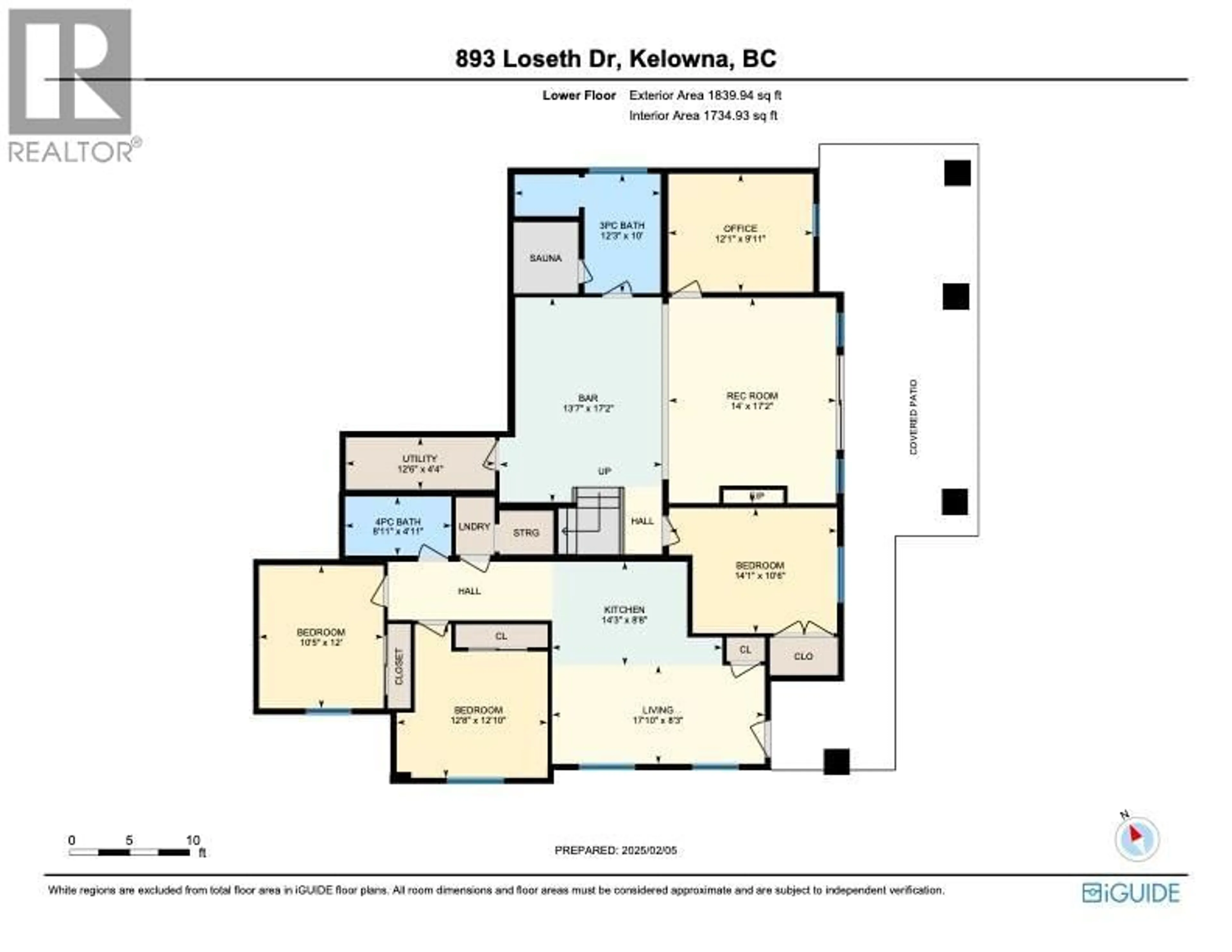 Floor plan for 893 LOSETH DRIVE, Kelowna British Columbia V1P0A8