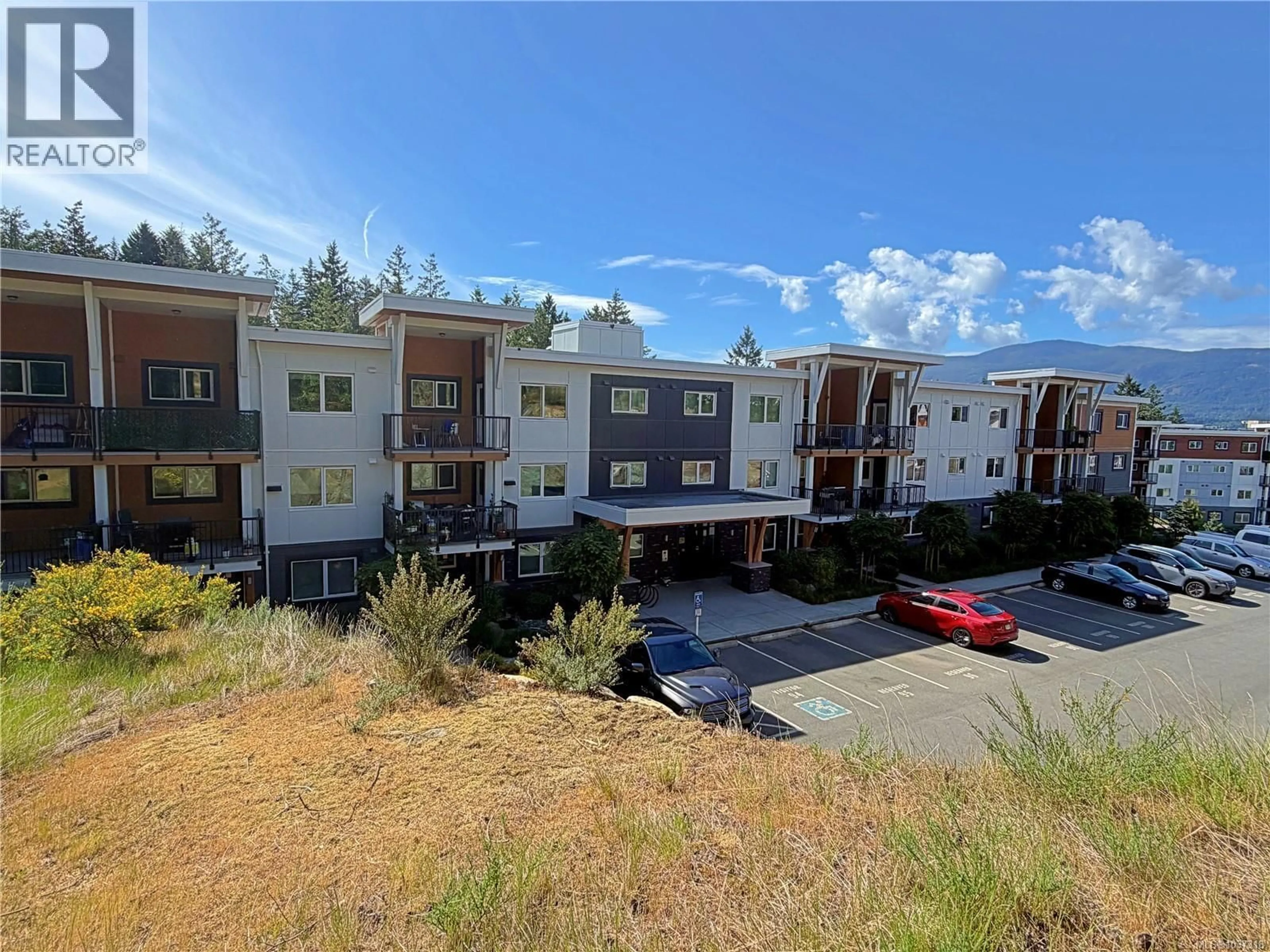 A pic from outside/outdoor area/front of a property/back of a property/a pic from drone, mountain view for 209 - 4820 CEDAR RIDGE PLACE, Nanaimo British Columbia V9T0M7