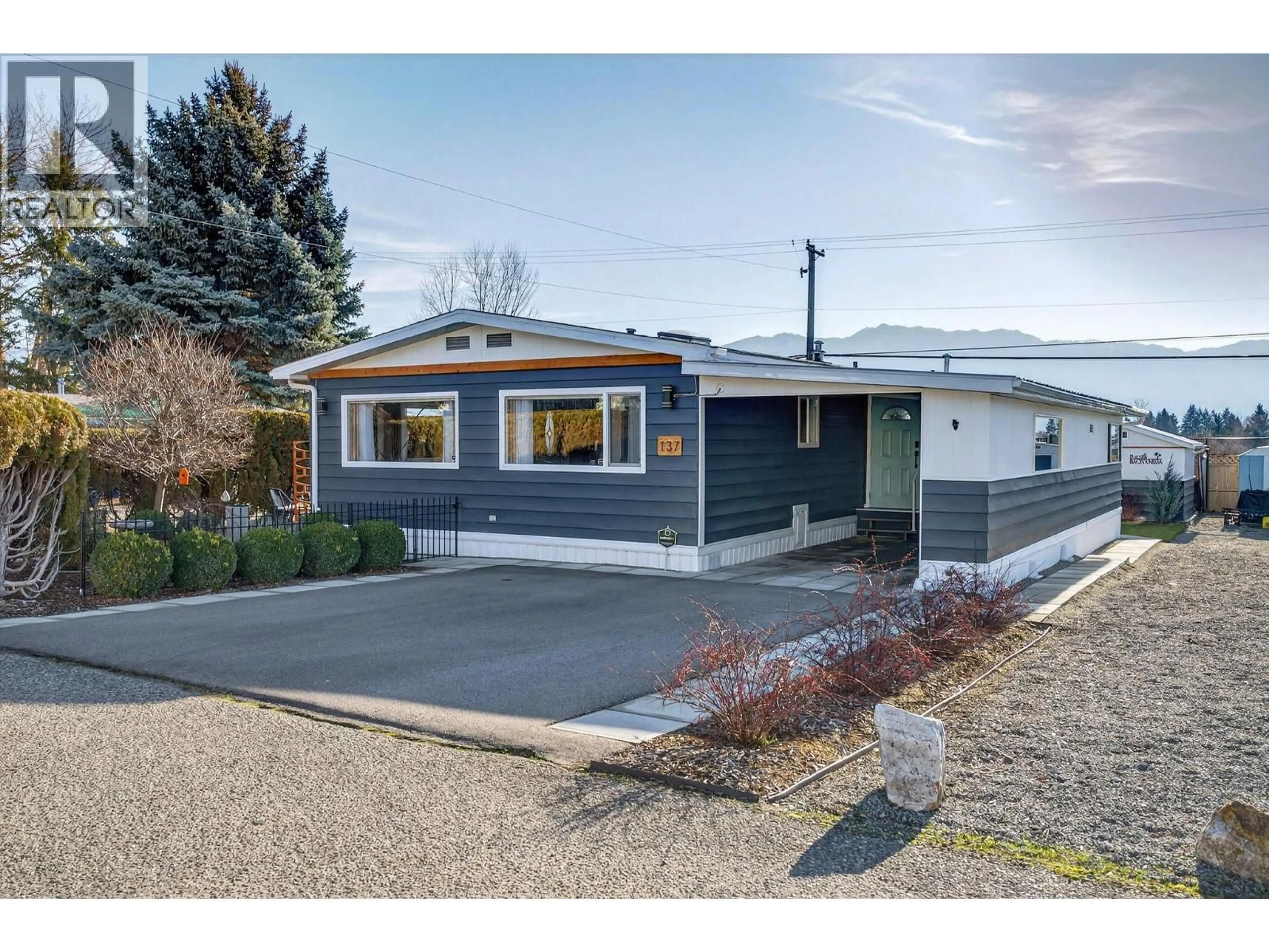 Home with vinyl exterior material, street for 137 - 1880 OLD BOUCHERIE ROAD, West Kelowna British Columbia V4T1Z3