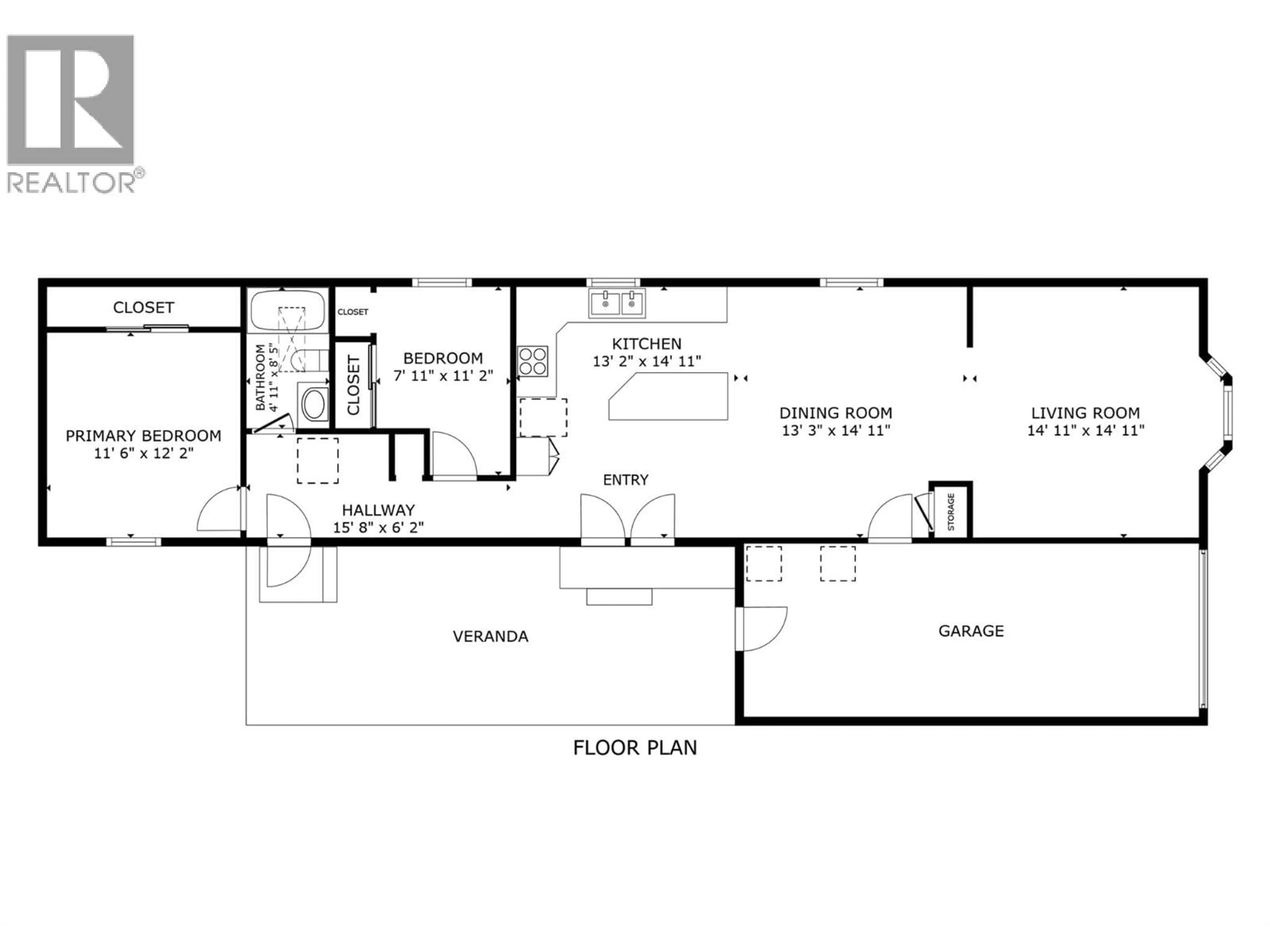 Floor plan for 143 - 2550 HOLLYWOOD ROAD NORTH, Kelowna British Columbia V1V2S6