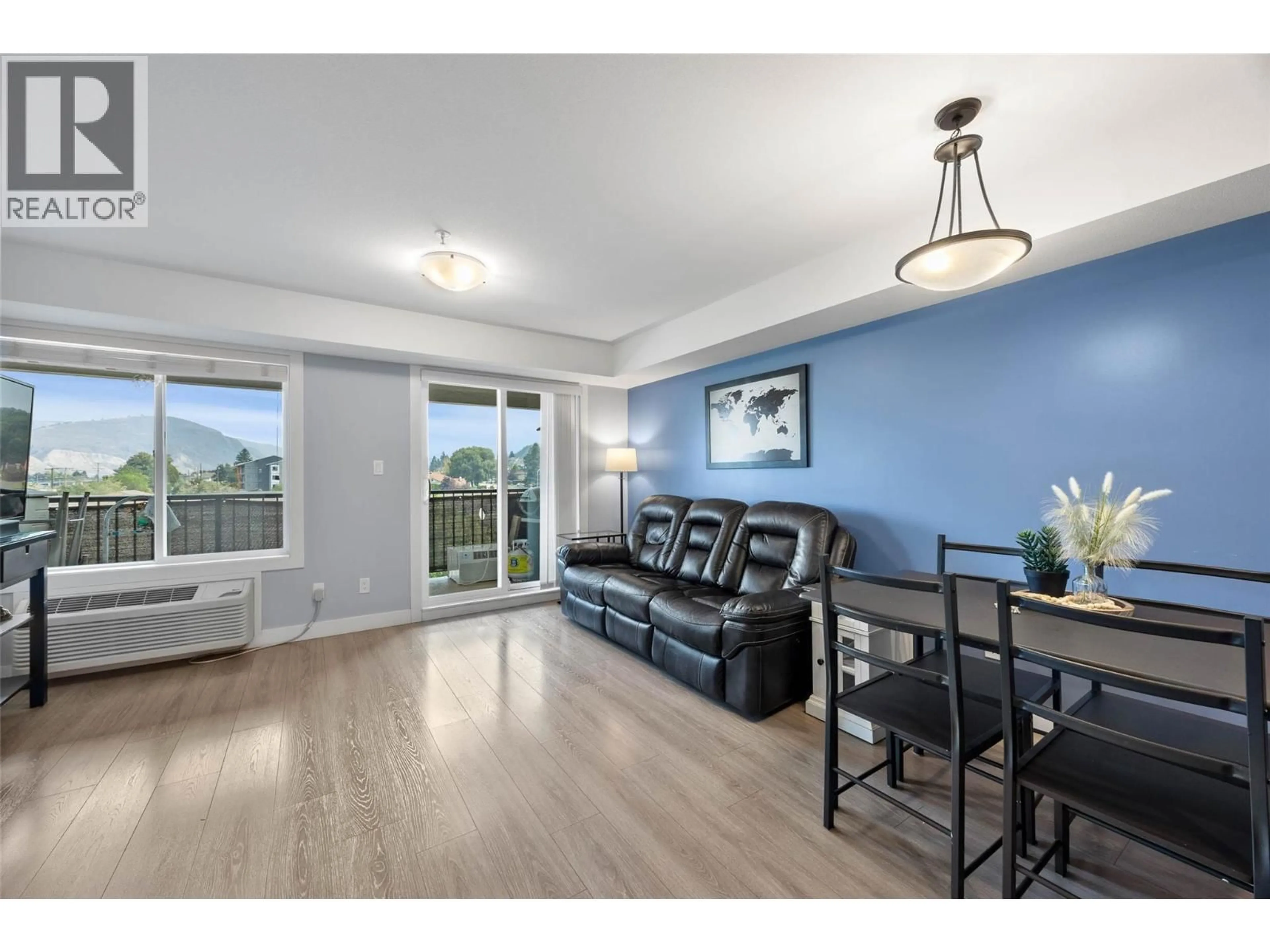 Living room with furniture, wood/laminate floor for 321 - 5170 DALLAS DRIVE, Kamloops British Columbia V2C0C7