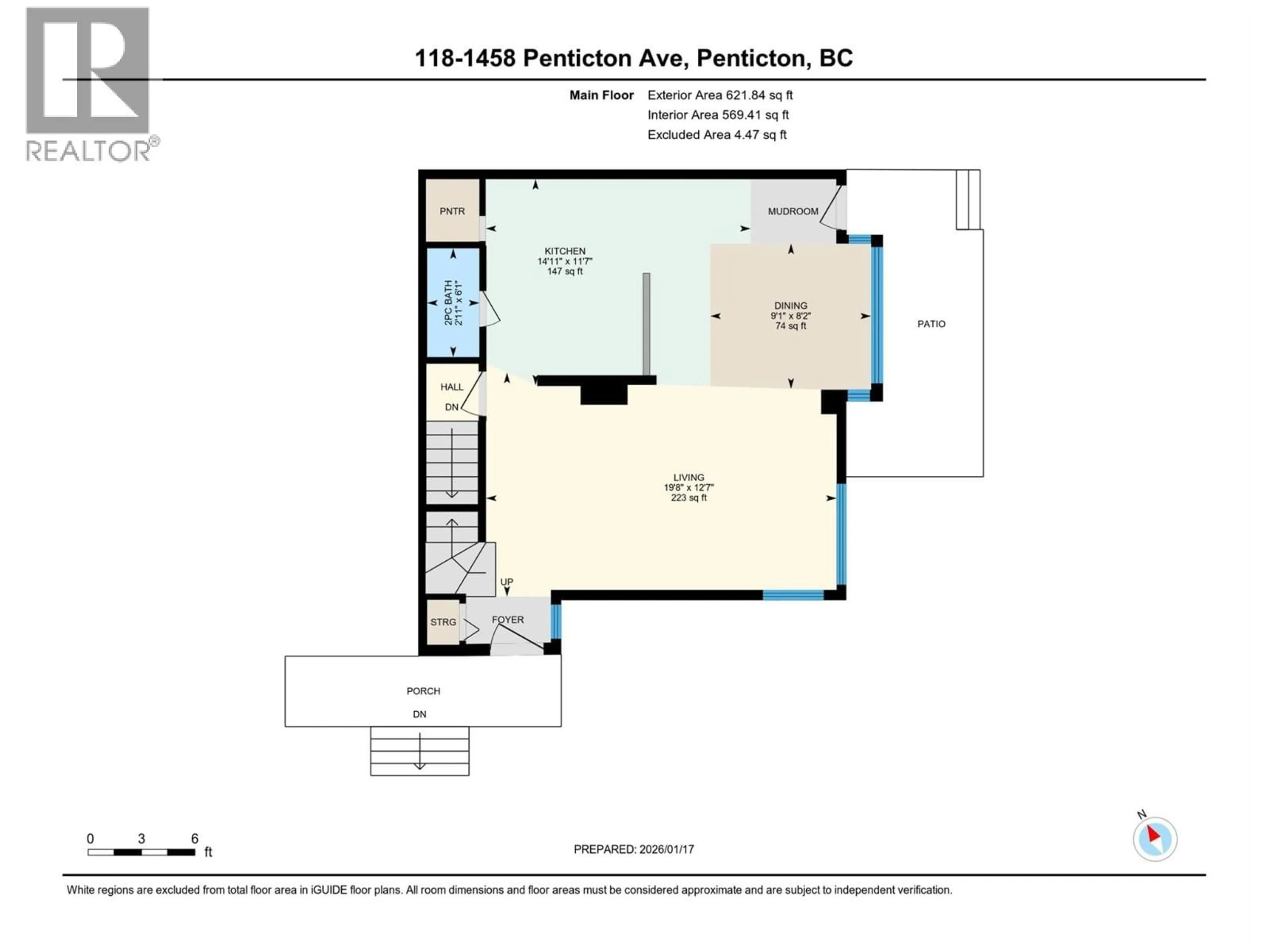 Floor plan for 118 - 1458 PENTICTON AVENUE, Penticton British Columbia V2A8L3